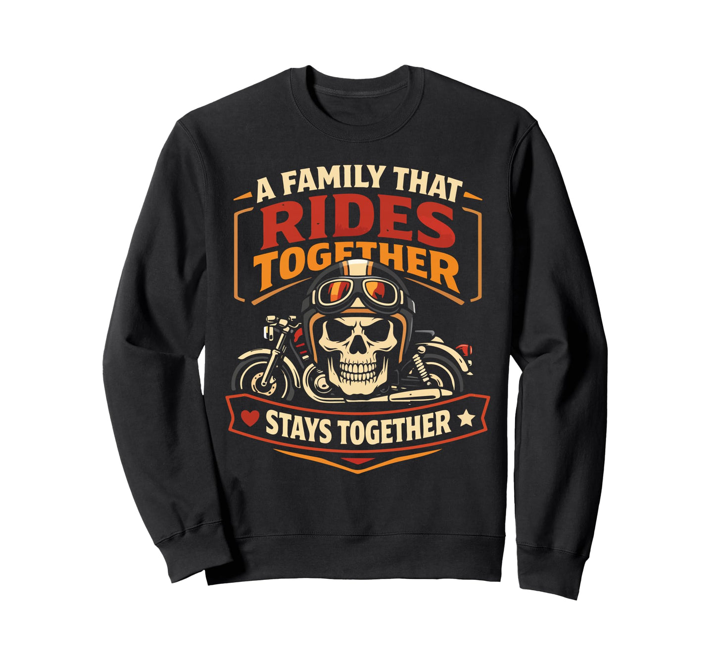 Motorcycle Biker Family Family Sweatshirt - Aesthetic Graphic for Adults - T-Shirt, Sweatshirt, Hoodie