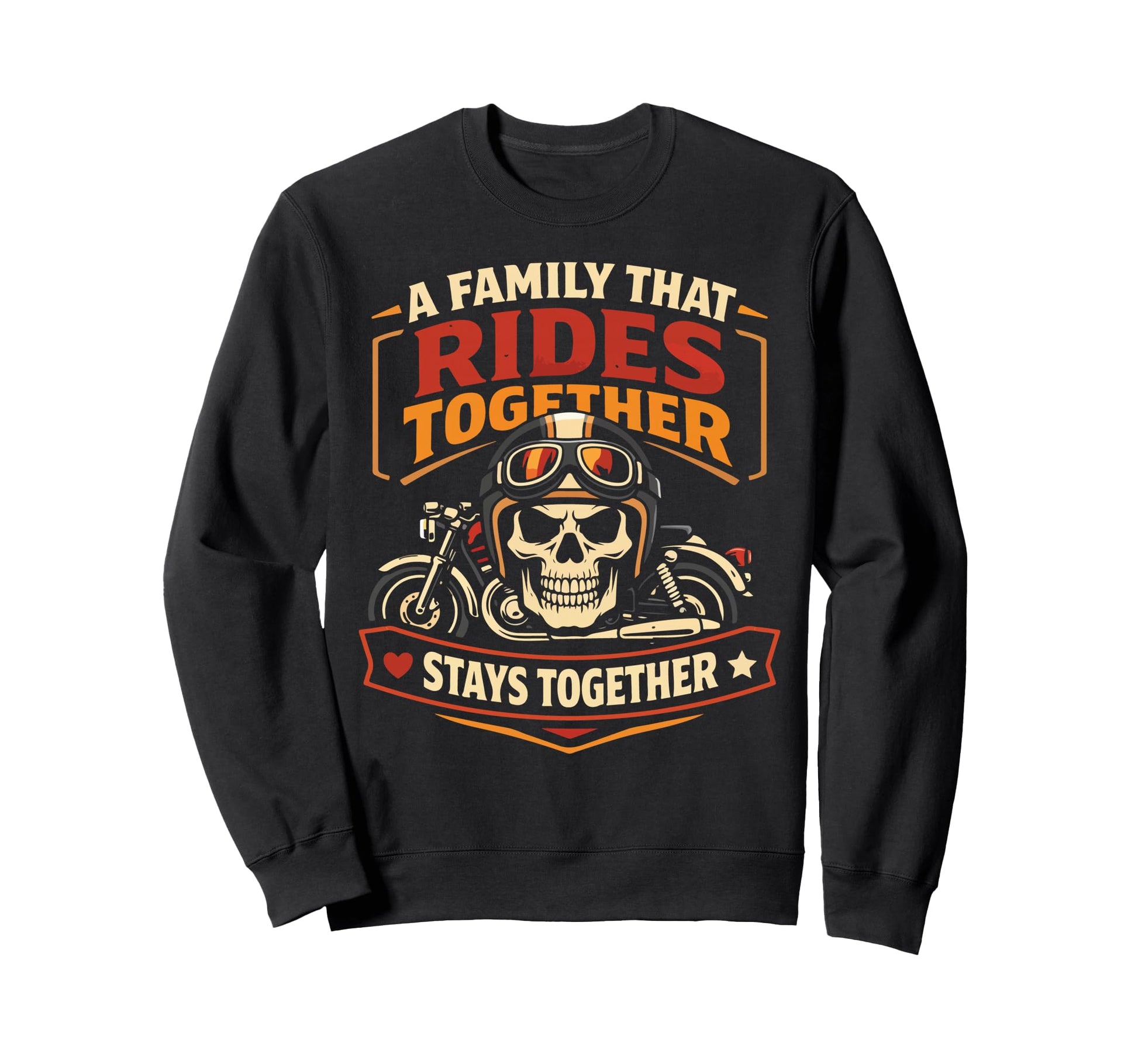 Motorcycle Biker Family Family Sweatshirt - Aesthetic Graphic for Adults - T-Shirt, Sweatshirt, Hoodie