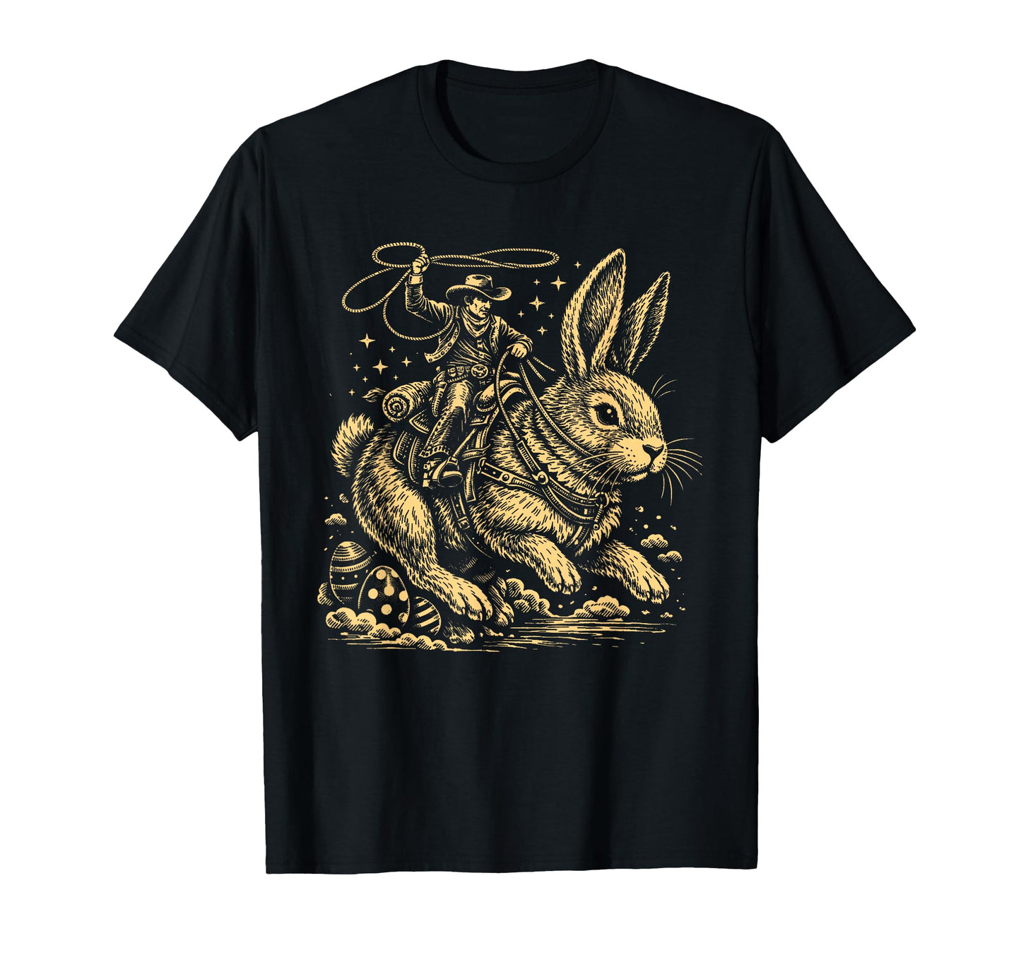 Funny Cowboy Easter Bunny Western T-Shirt - Streetwear Style Men Women - T-Shirt, Sweatshirt, Hoodie