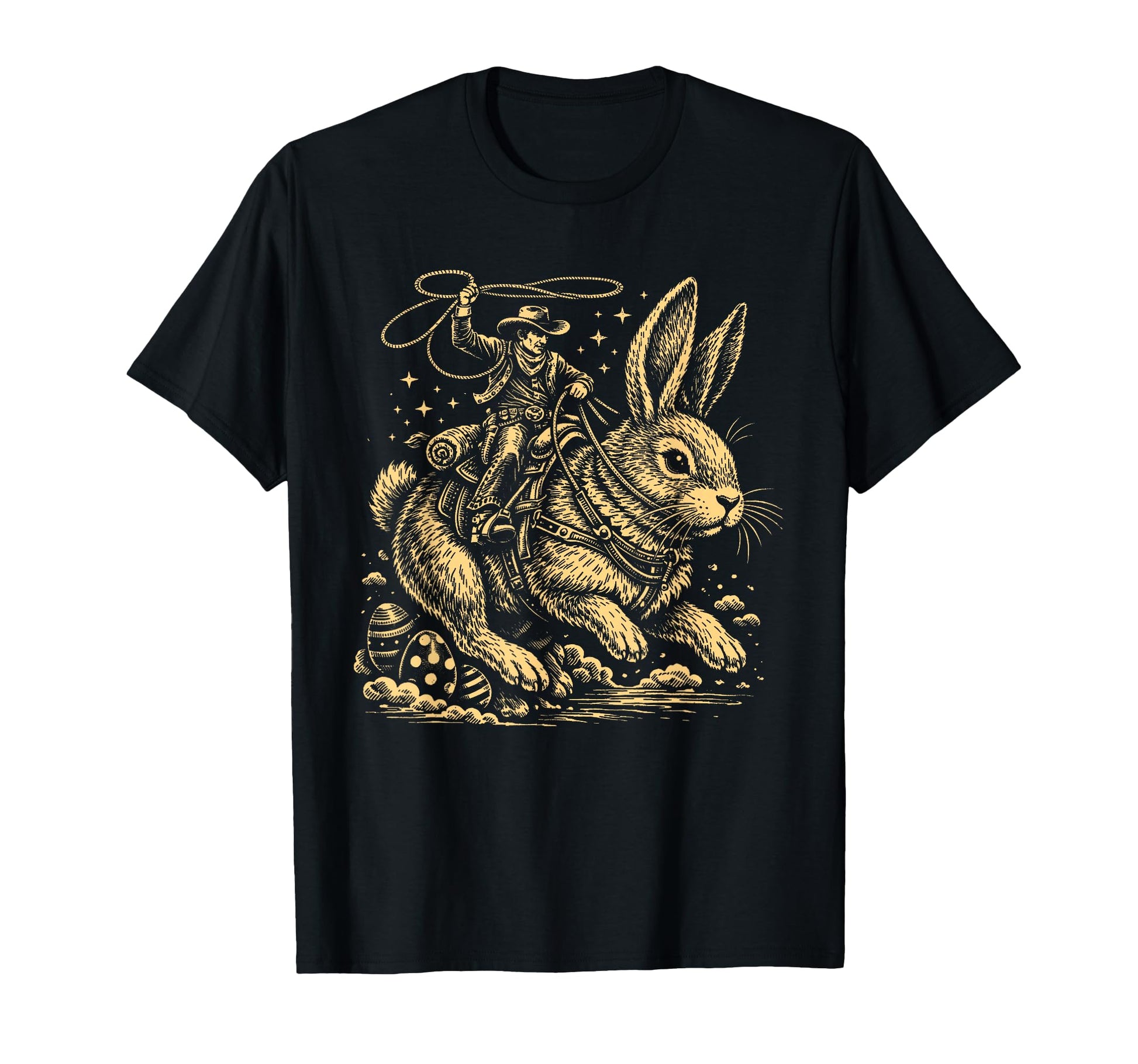 Funny Cowboy Easter Bunny Western T-Shirt - Streetwear Style Men Women - T-Shirt, Sweatshirt, Hoodie