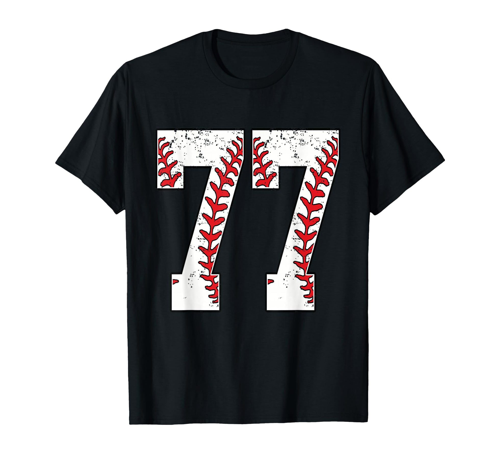 Number 77 Baseball 77 Jersey Number T-Shirt - Novelty Apparel Men Women - T-Shirt, Sweatshirt, Hoodie