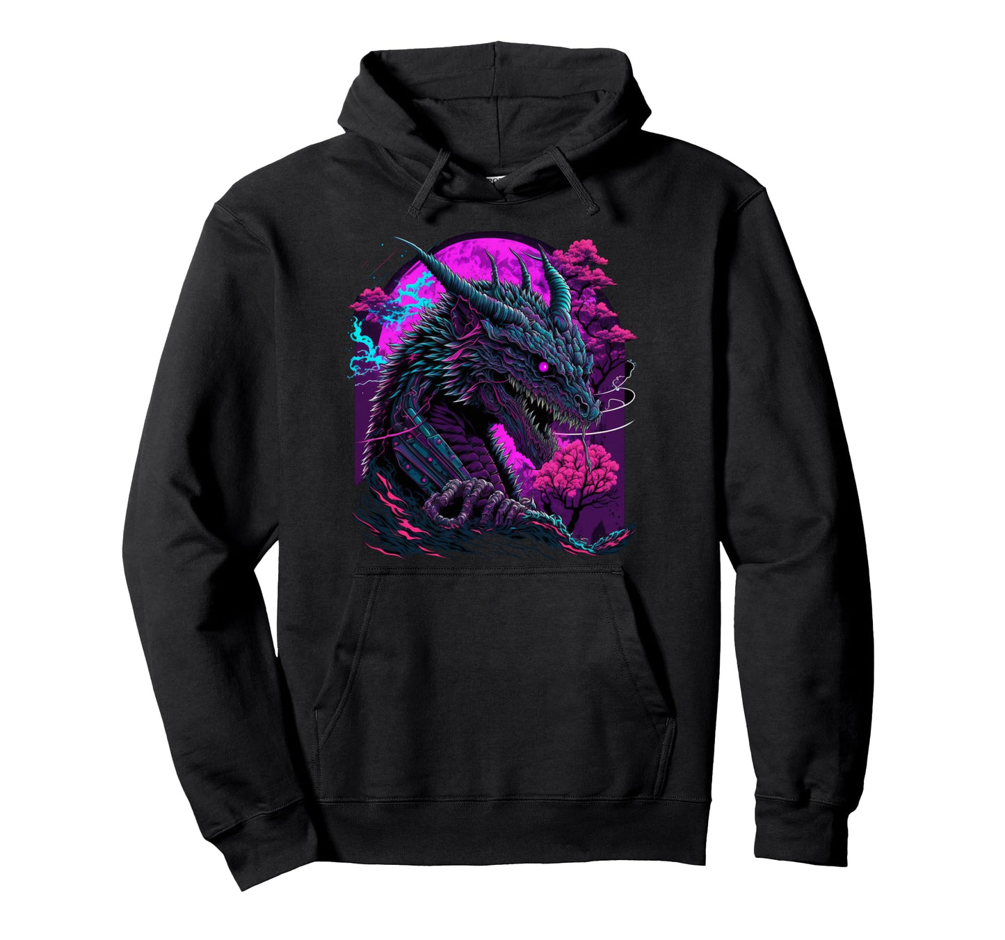 Dragon Vaporwave Synthwave 80S Hoodie - Unique Graphic for Adults - T-Shirt, Sweatshirt, Hoodie