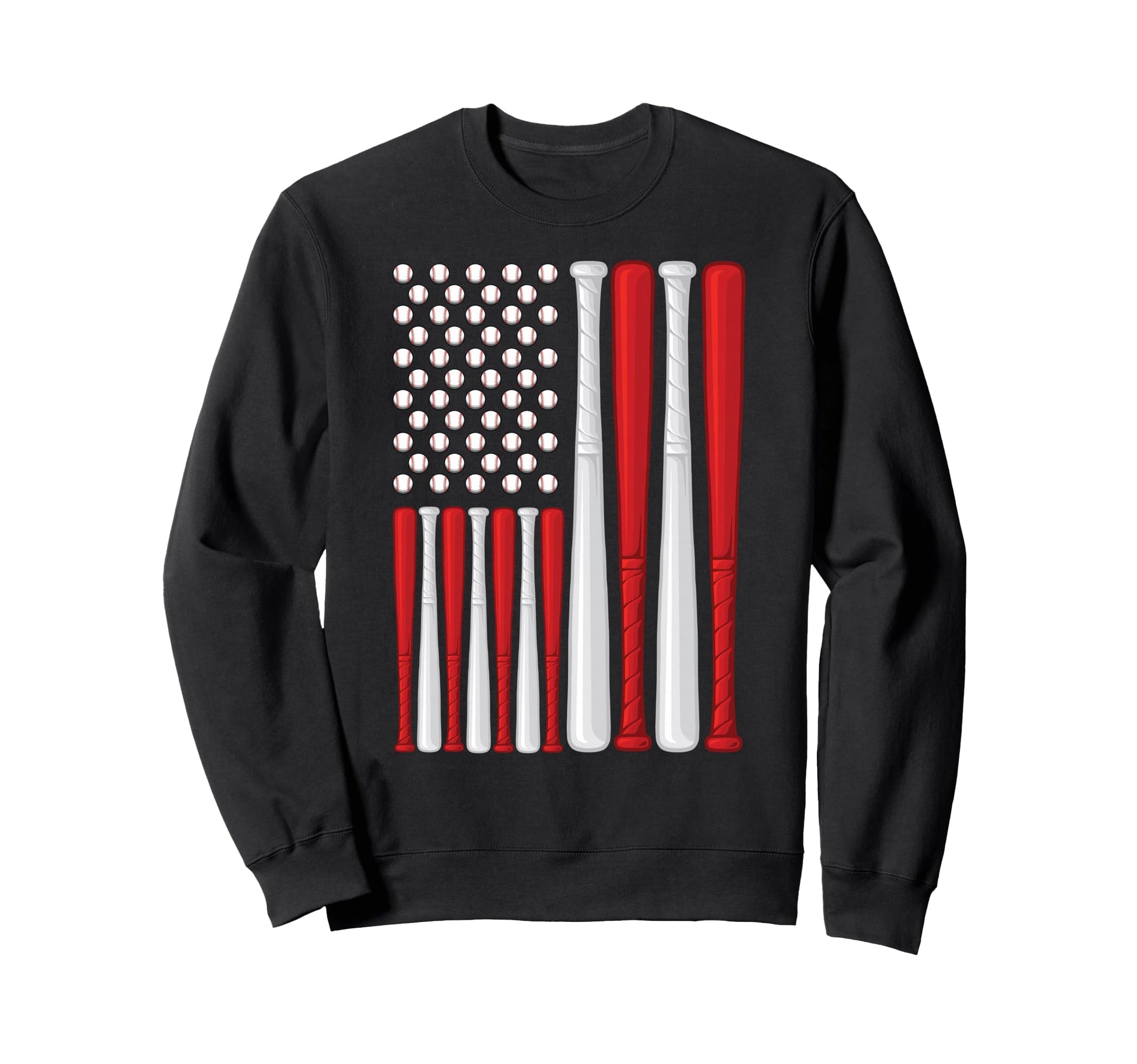 Usa Flag American Baseball Flag Sweatshirt - Trendy Graphic Men Women - T-Shirt, Sweatshirt, Hoodie