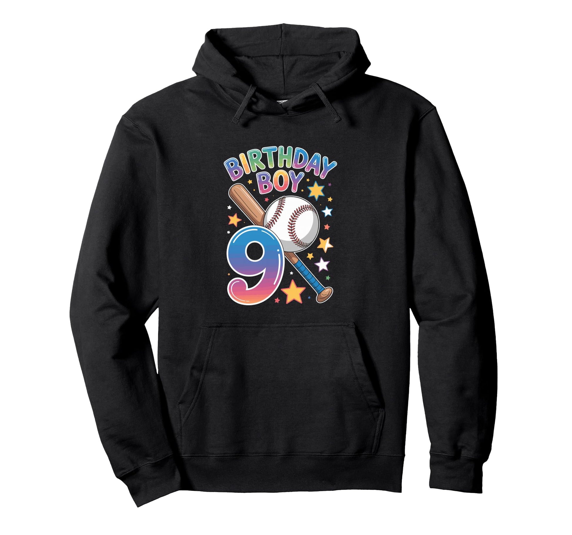 Birthday 9Th Birthday Baseball Hoodie - Trendy Graphic Men Women - T-Shirt, Sweatshirt, Hoodie