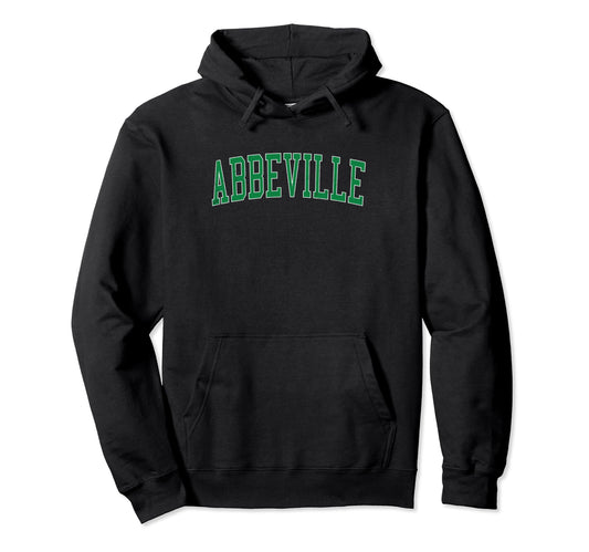 Abbeville La Distressed Green Varsity Hoodie - Unique Graphic Men Women - T-Shirt, Sweatshirt, Hoodie