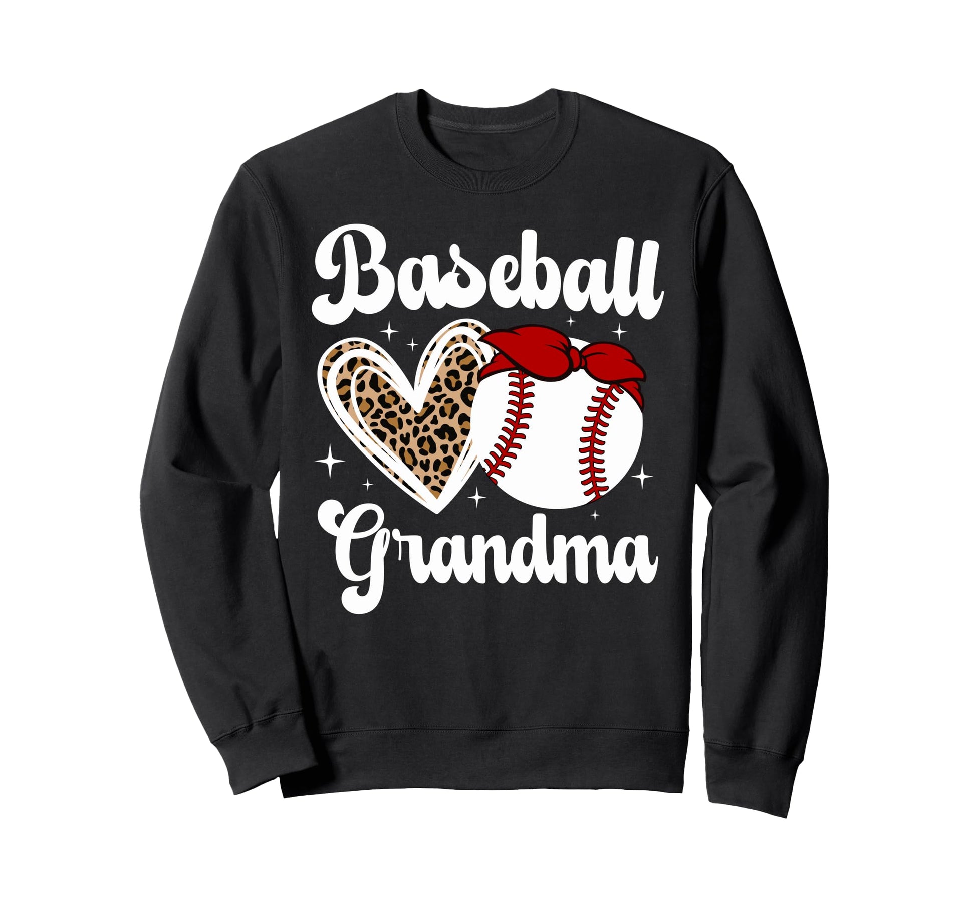 Baseball Grandma Leopard Sweatshirt - Aesthetic Graphic for Adults - T-Shirt, Sweatshirt, Hoodie