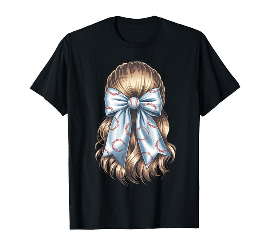 Baseball Coquette Bow Baseball Player T-Shirt - Unique Graphic Unisex - T-Shirt, Sweatshirt, Hoodie