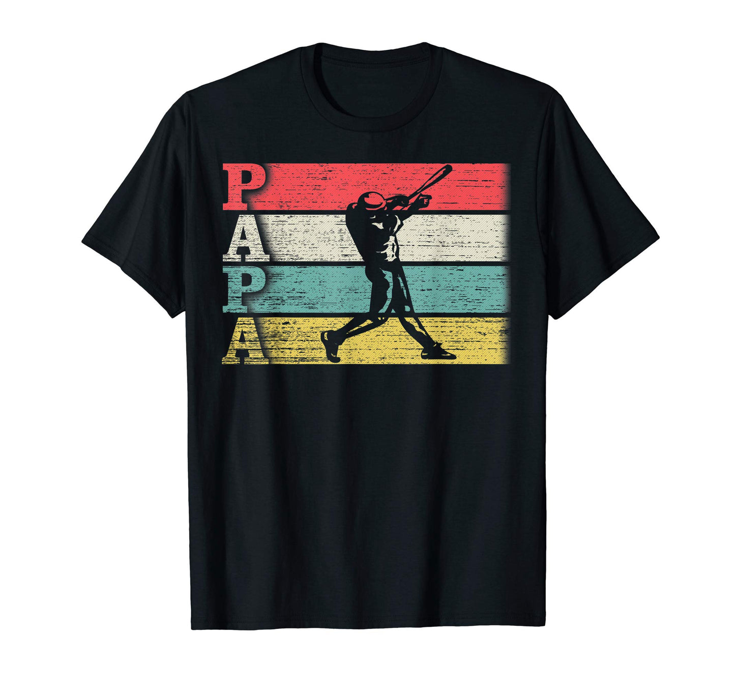 Baseball Player Papa Silhouette T-Shirt - Fun Novelty Design Men Women - T-Shirt, Sweatshirt, Hoodie