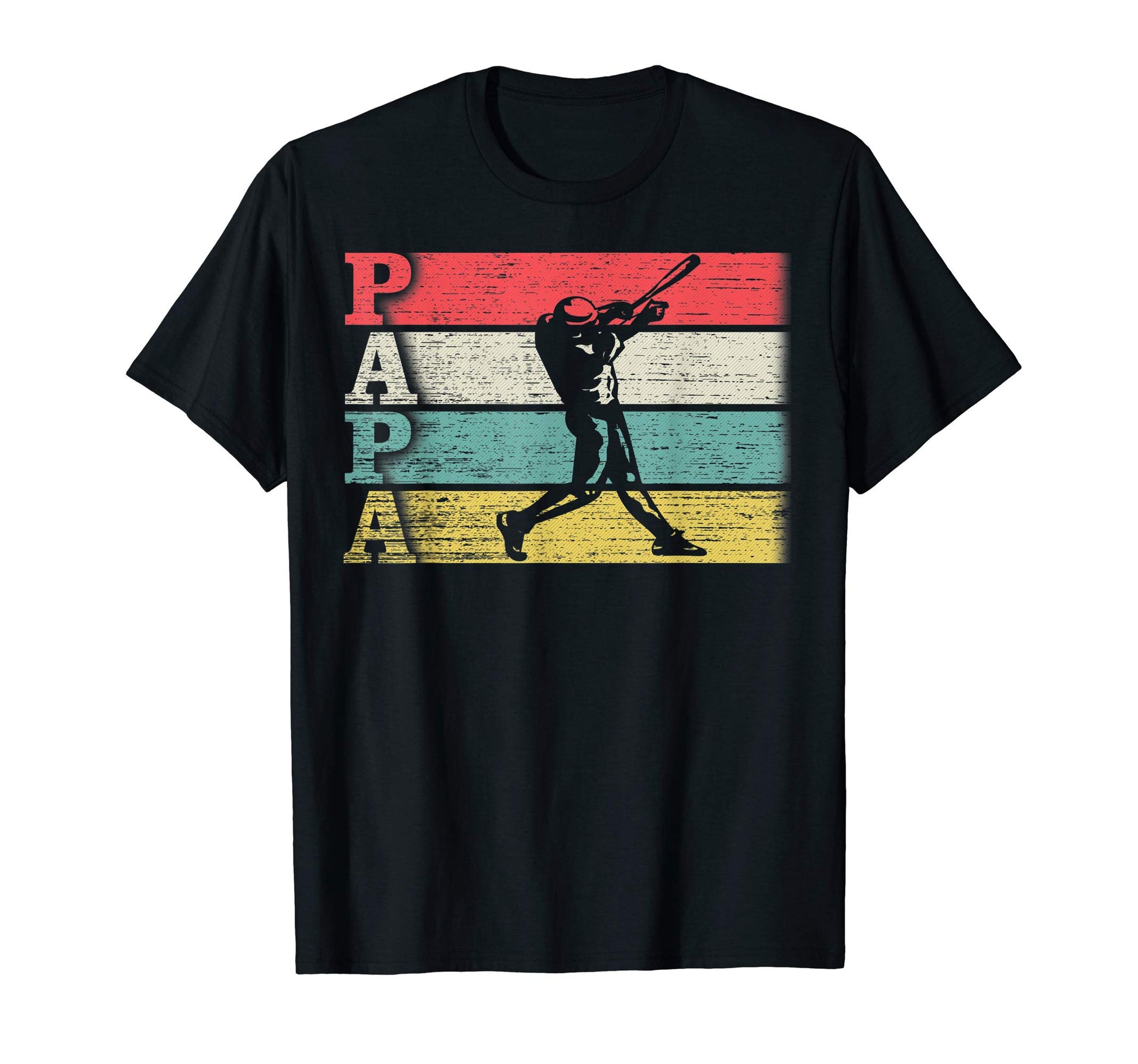 Baseball Player Papa Silhouette T-Shirt - Fun Novelty Design Men Women - T-Shirt, Sweatshirt, Hoodie