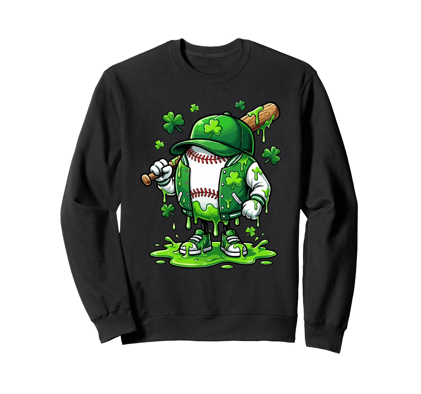 Baseball St Patricks Day Carnival Sweatshirt - Streetwear Style Unisex - T-Shirt, Sweatshirt, Hoodie