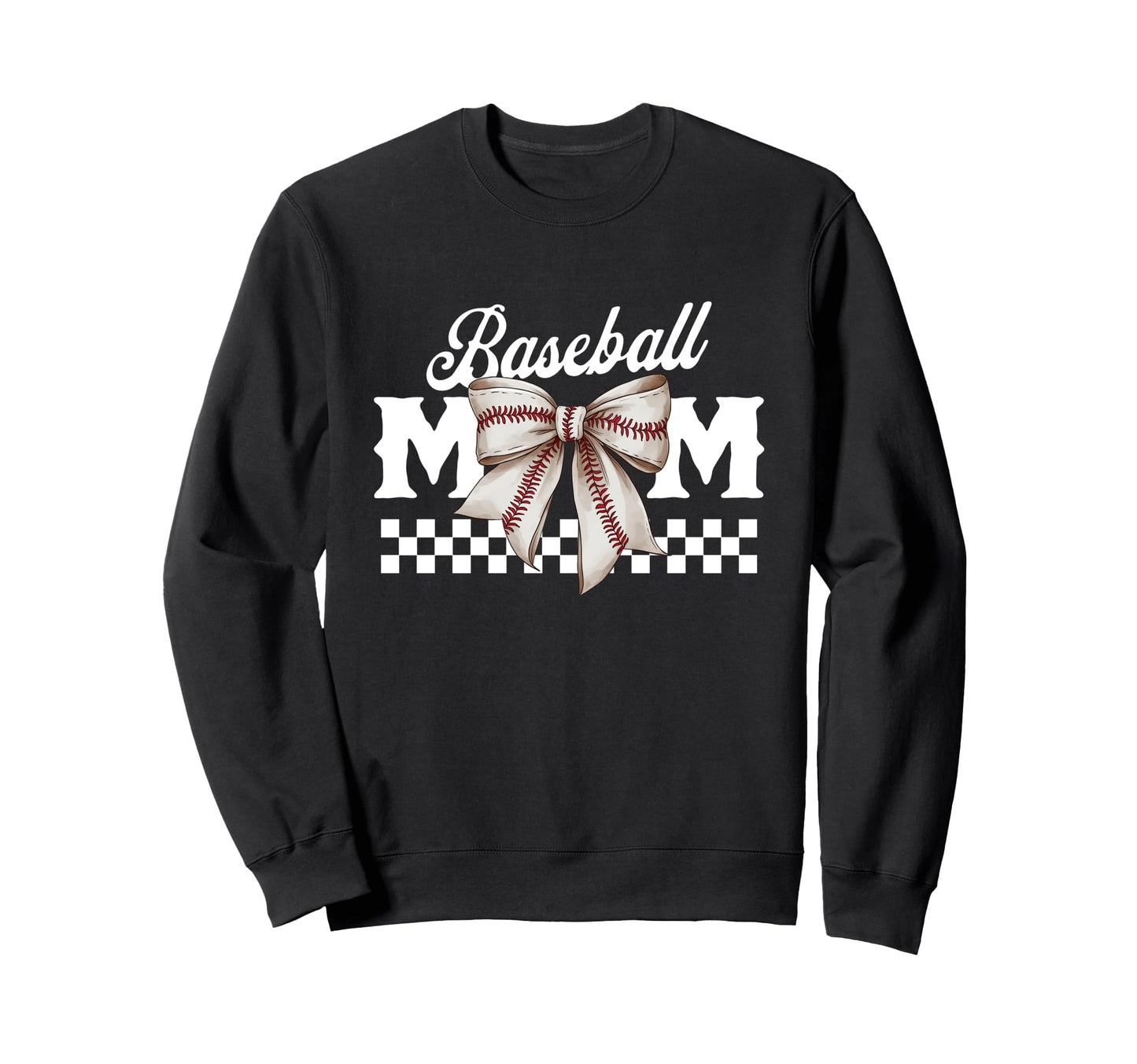 Baseball Mom Coquette Bow Mama Sweatshirt - Streetwear Style for Adults - T-Shirt, Sweatshirt, Hoodie