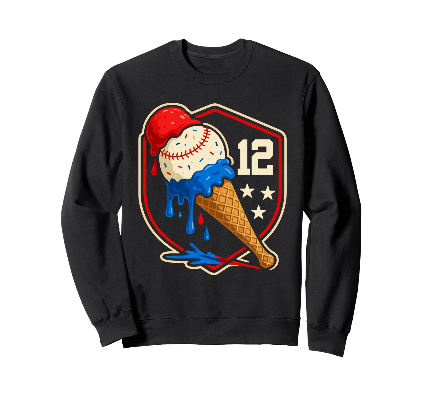 Baseball Drip 12 Year Old Ice Sweatshirt - Novelty Apparel for Adults - T-Shirt, Sweatshirt, Hoodie