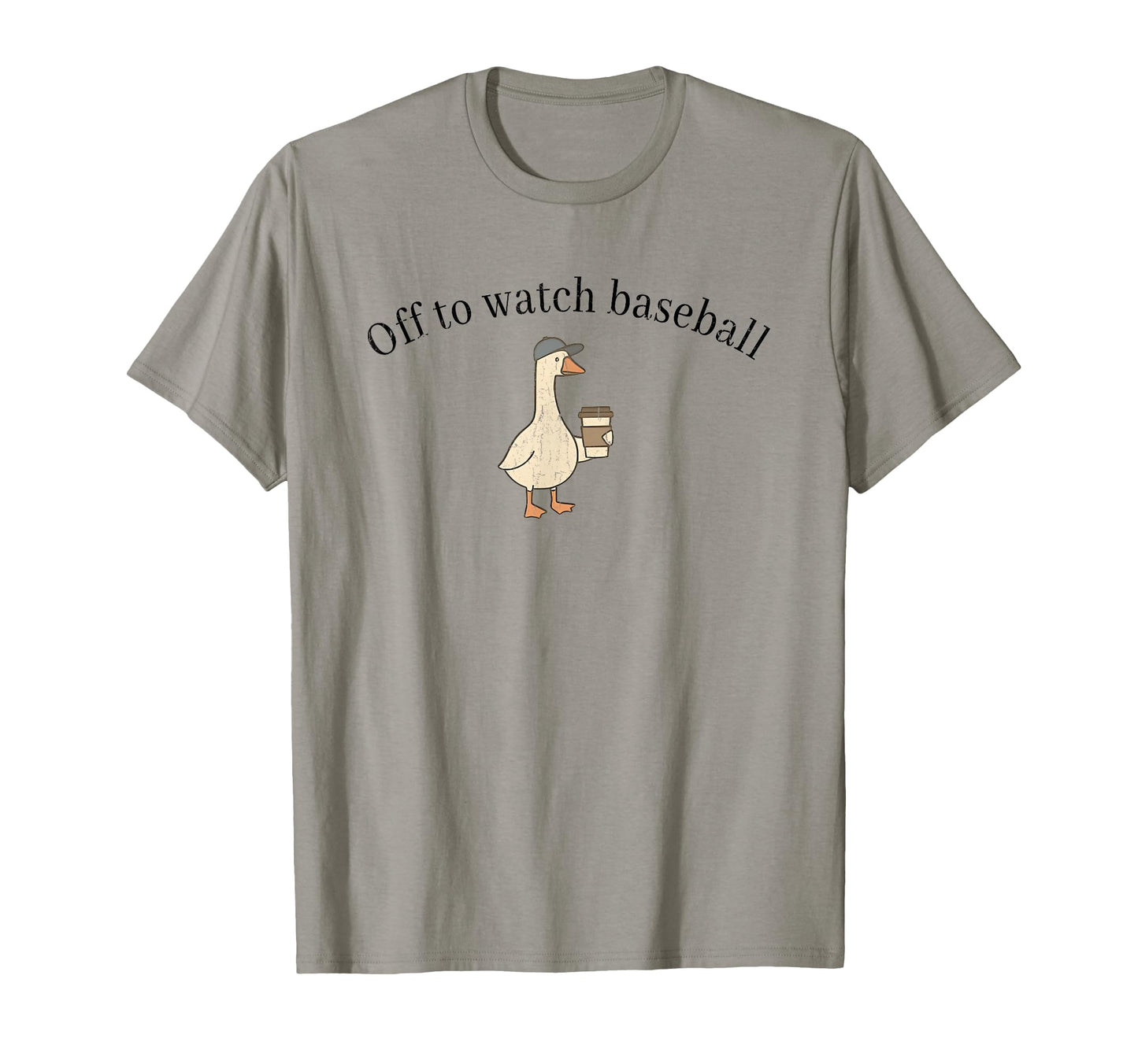 Off To Watch Baseball Goose Baseball T-Shirt - Minimalist Print Men Women - T-Shirt, Sweatshirt, Hoodie