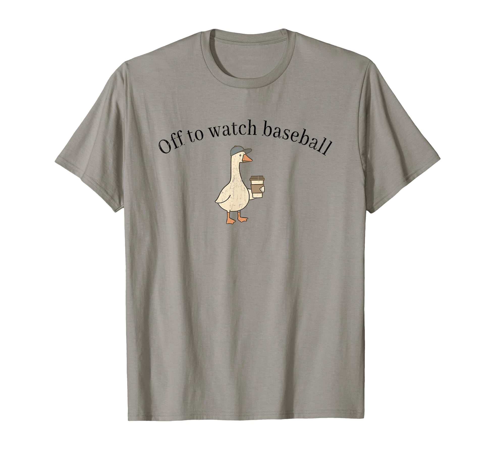 Off To Watch Baseball Goose Baseball T-Shirt - Minimalist Print Men Women - T-Shirt, Sweatshirt, Hoodie