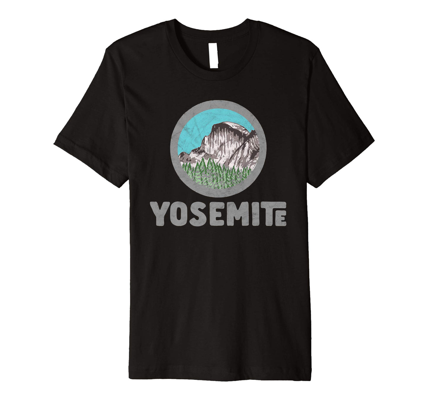 Distressed Half Dome Badge T-Shirt - Casual Everyday Wear Men Women - T-Shirt, Sweatshirt, Hoodie