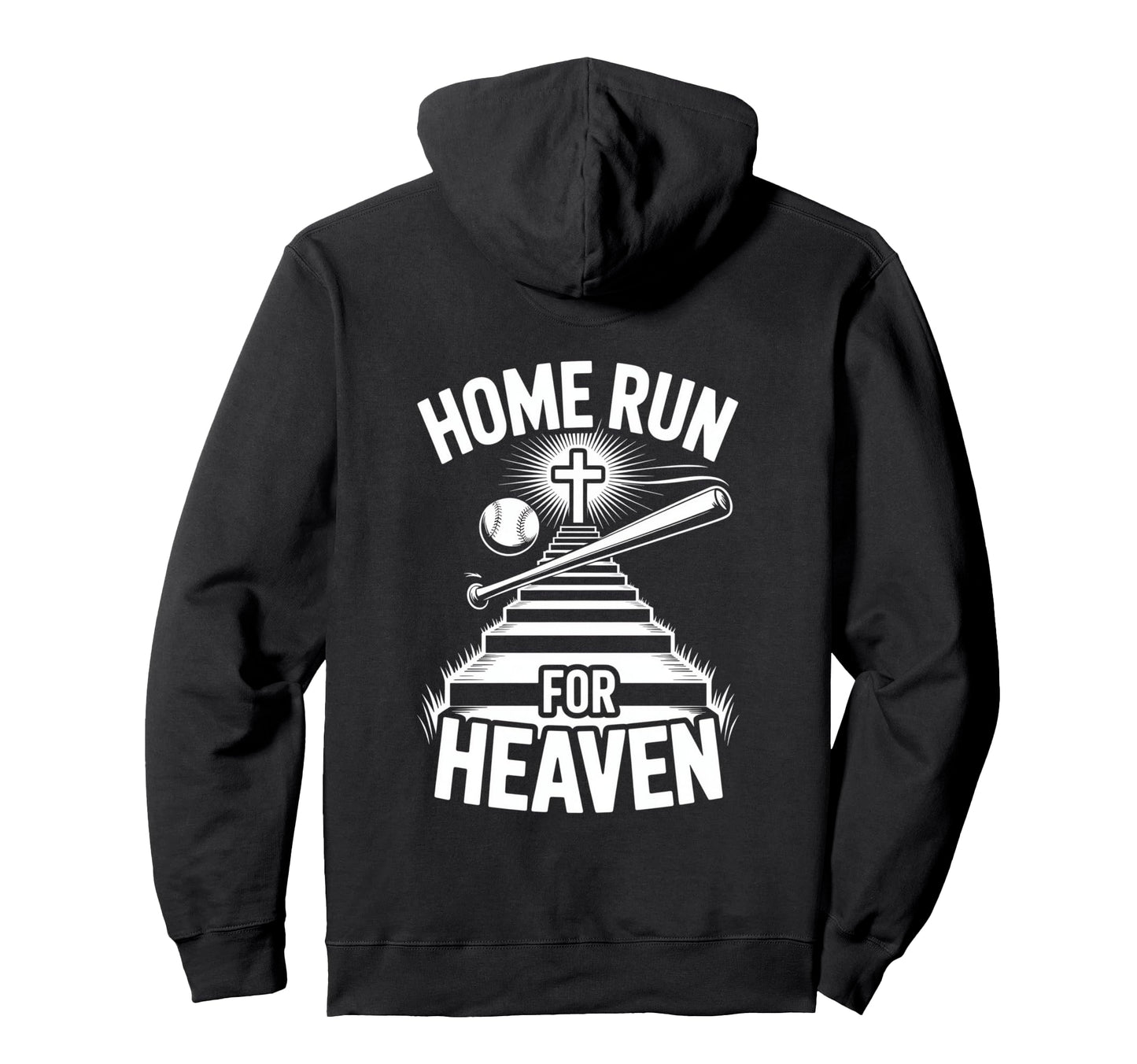 Home Run Heaven Christian Baseball Hoodie - Fun Novelty Design Men Women - T-Shirt, Sweatshirt, Hoodie