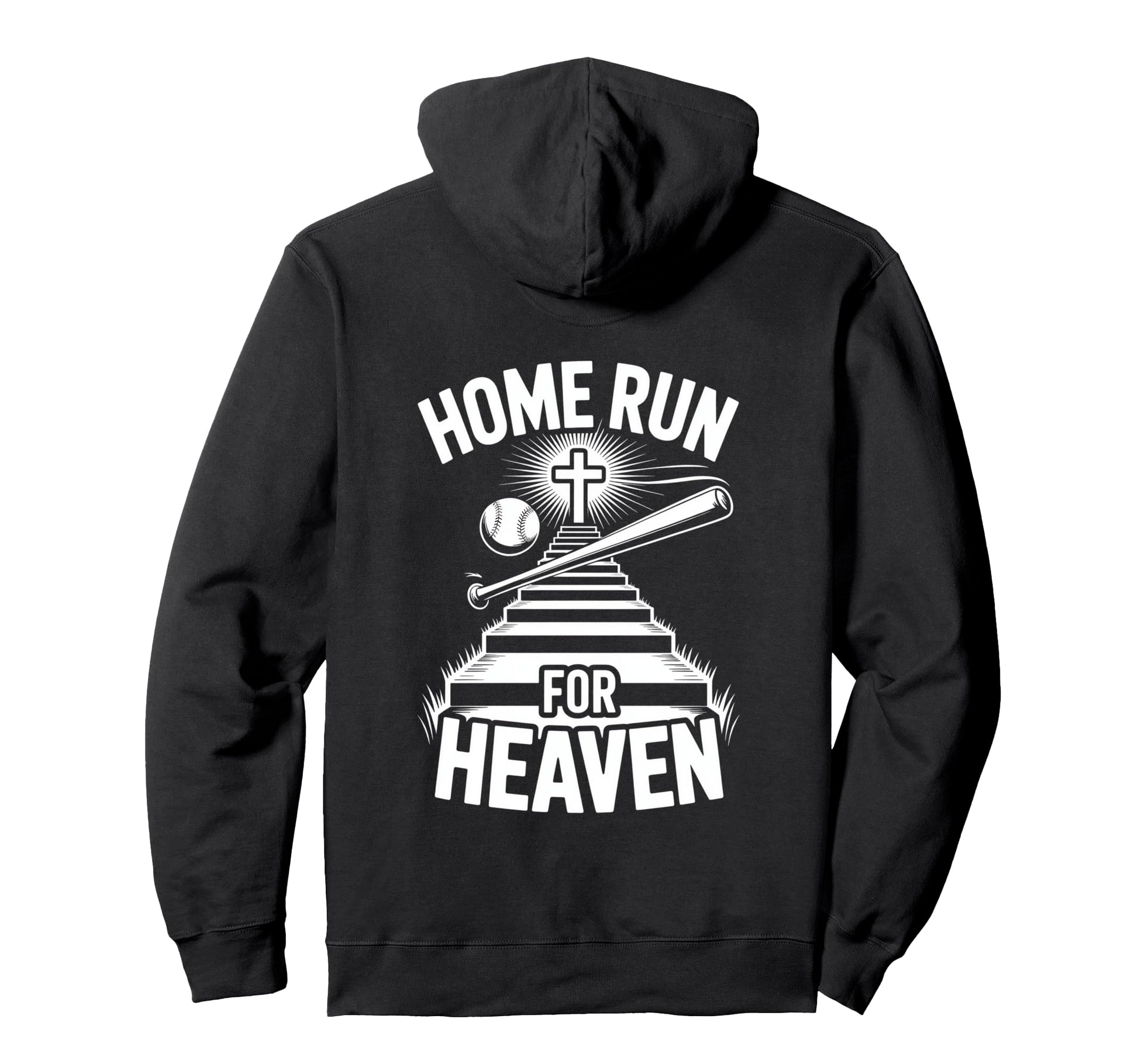 Home Run Heaven Christian Baseball Hoodie - Fun Novelty Design Men Women - T-Shirt, Sweatshirt, Hoodie