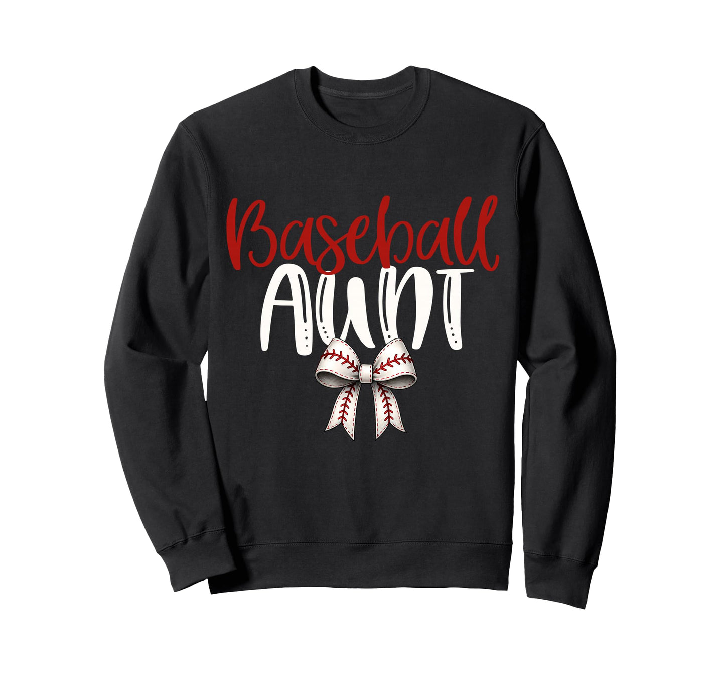 Baseball Aunt Coquette Bow Game Sweatshirt - Aesthetic Graphic Men Women - T-Shirt, Sweatshirt, Hoodie