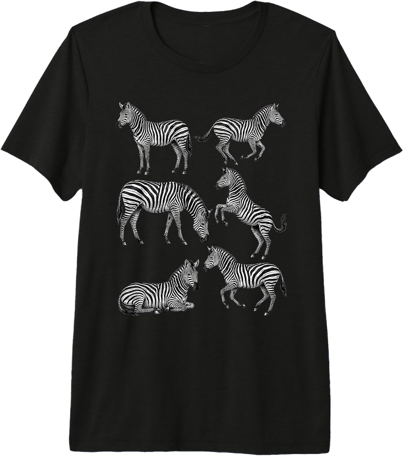 Vintage Zebra Wildlife Design - Adult & Kids T-Shirts, Sweatshirts & Hoodies apparel design preview 1