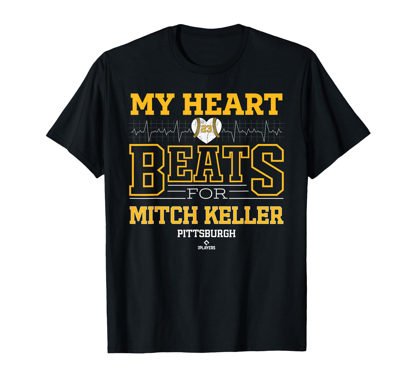 My Heart Beats Mitch Keller Pittsburgh T-Shirt - Minimalist Print Unisex - T-Shirt, Sweatshirt, Hoodie