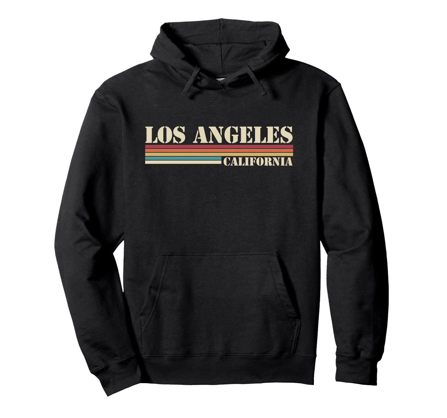 Los Angeles California Stripes Hoodie - Unique Graphic for Adults - T-Shirt, Sweatshirt, Hoodie