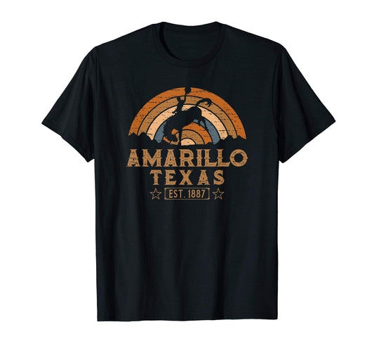 Amarillo Texas Tx Wild West Cowboy T-Shirt - Novelty Apparel Unisex - T-Shirt, Sweatshirt, Hoodie