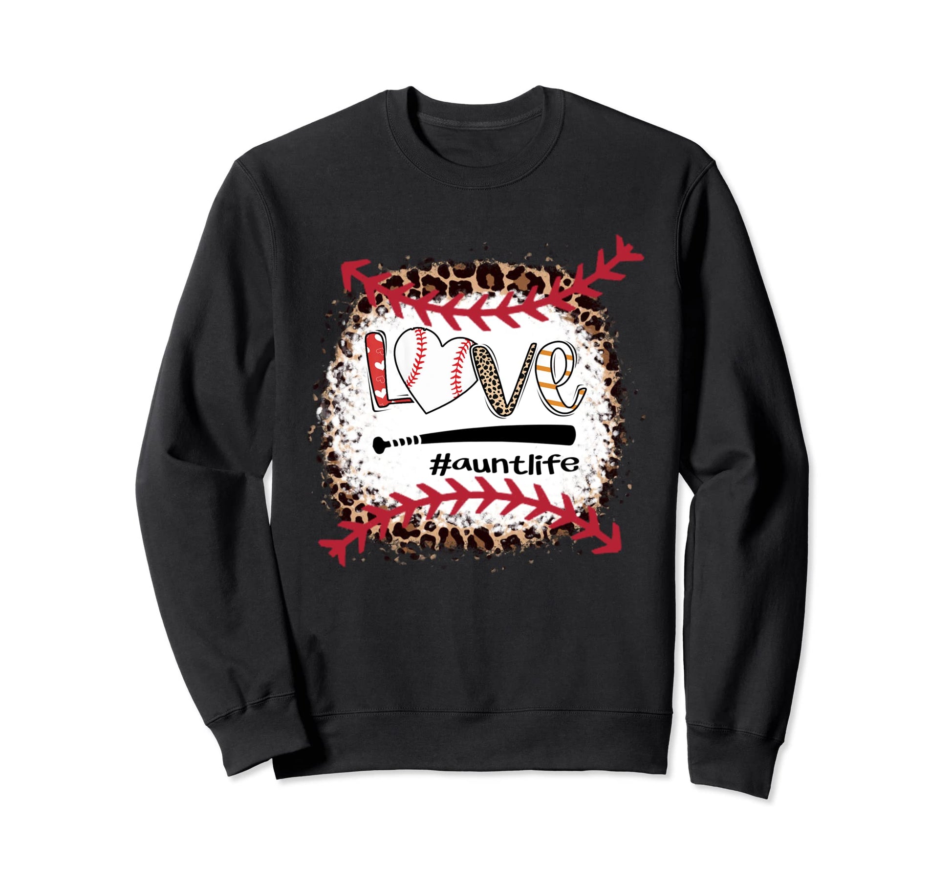 Love Baseball Aunt Baseball Aunt Sweatshirt - Aesthetic Graphic Men Women - T-Shirt, Sweatshirt, Hoodie