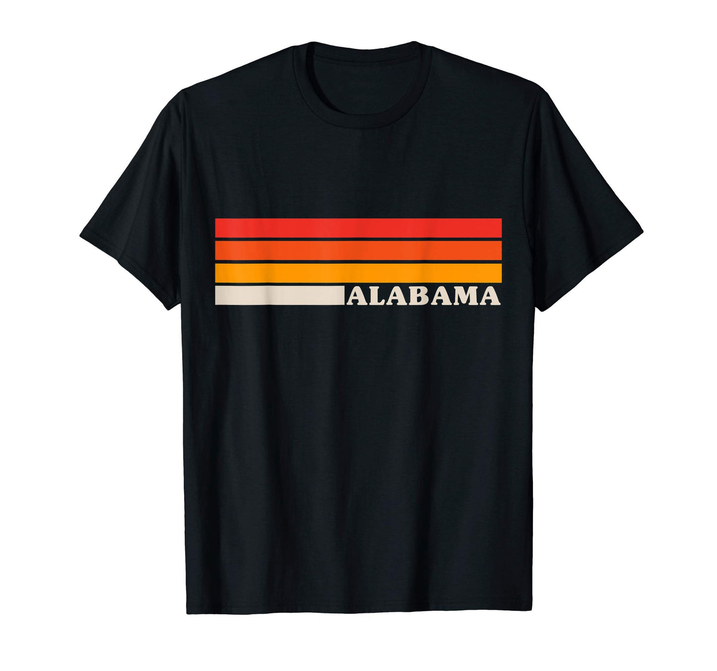 Alabama Colorful Red Orange 70S T-Shirt - Fun Novelty Design Men Women - T-Shirt, Sweatshirt, Hoodie