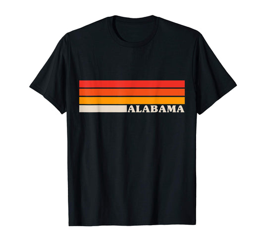 Alabama Colorful Red Orange 70S T-Shirt - Fun Novelty Design Men Women - T-Shirt, Sweatshirt, Hoodie