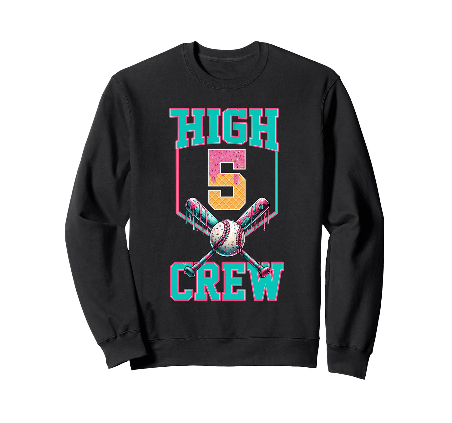 Hi 5 Birthday Party Decorations Sweatshirt - Aesthetic Graphic Unisex - T-Shirt, Sweatshirt, Hoodie