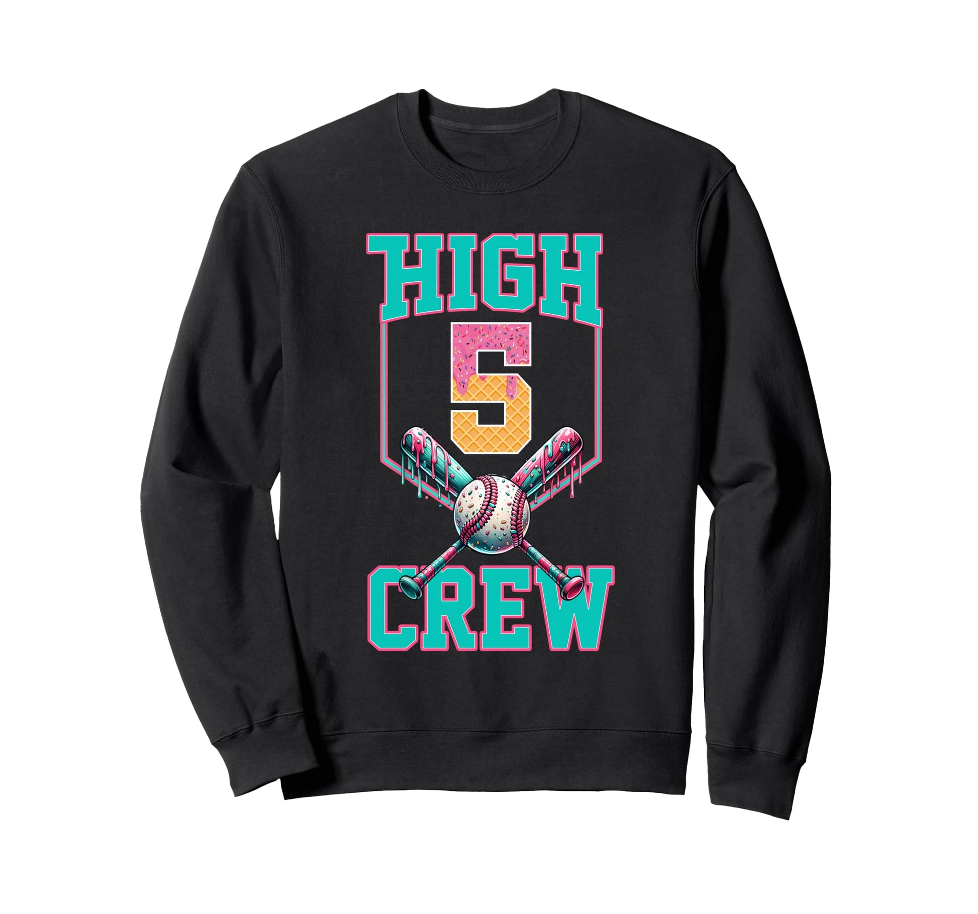 Hi 5 Birthday Party Decorations Sweatshirt - Aesthetic Graphic Unisex - T-Shirt, Sweatshirt, Hoodie