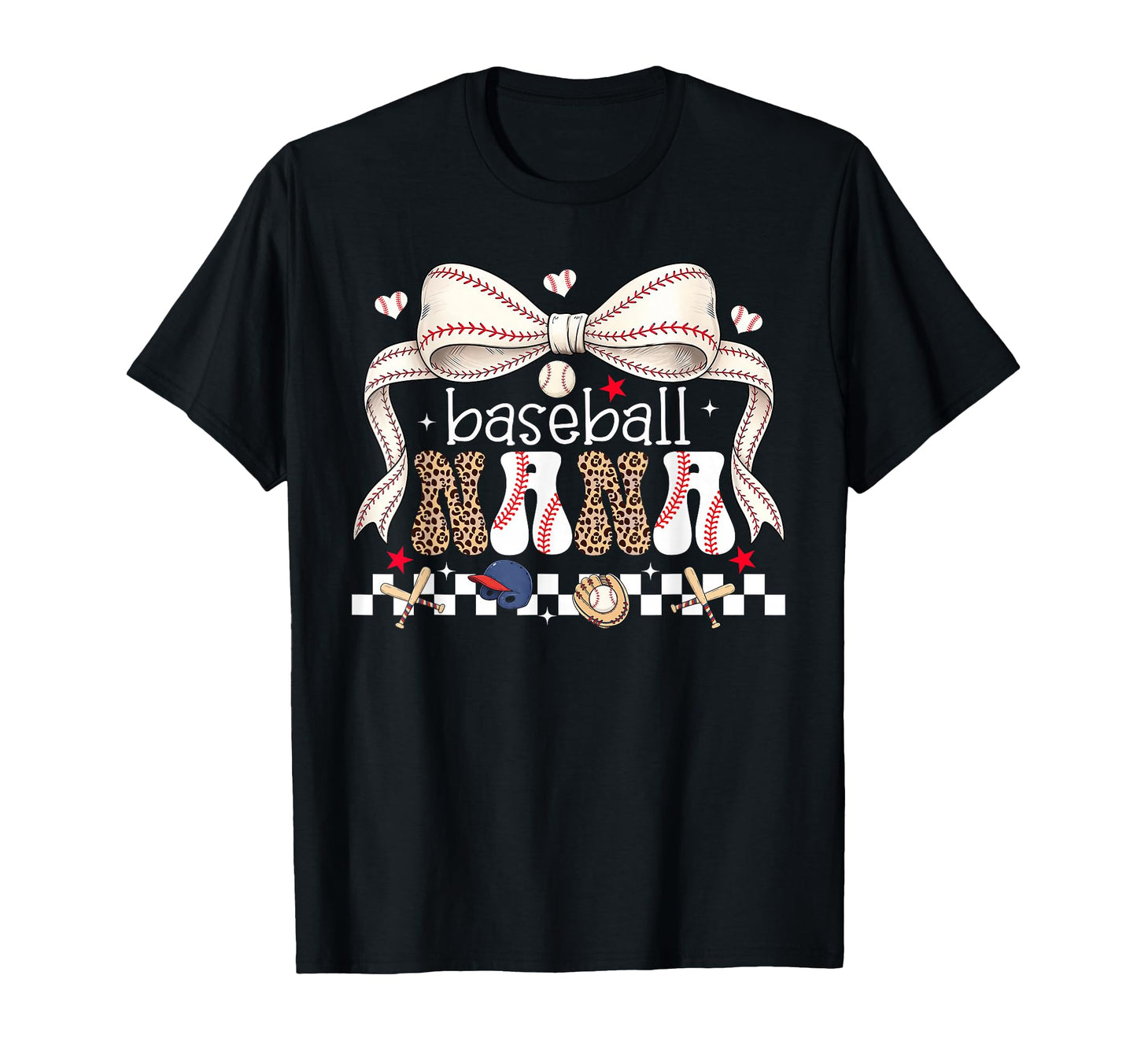 Baseball Nana Coquette Bow Baseball T-Shirt - Minimalist Print for Adults - T-Shirt, Sweatshirt, Hoodie