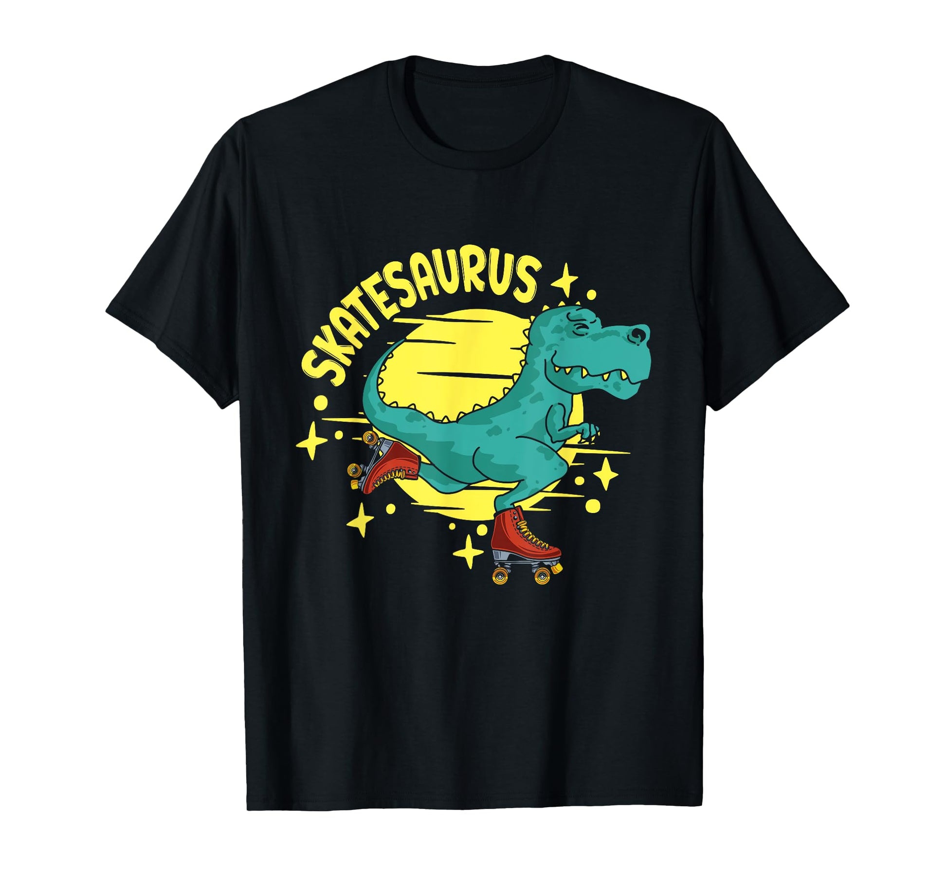 Funny Skater Roller Skates Skatesaurus T-Shirt - Custom Art Print Men Women - T-Shirt, Sweatshirt, Hoodie
