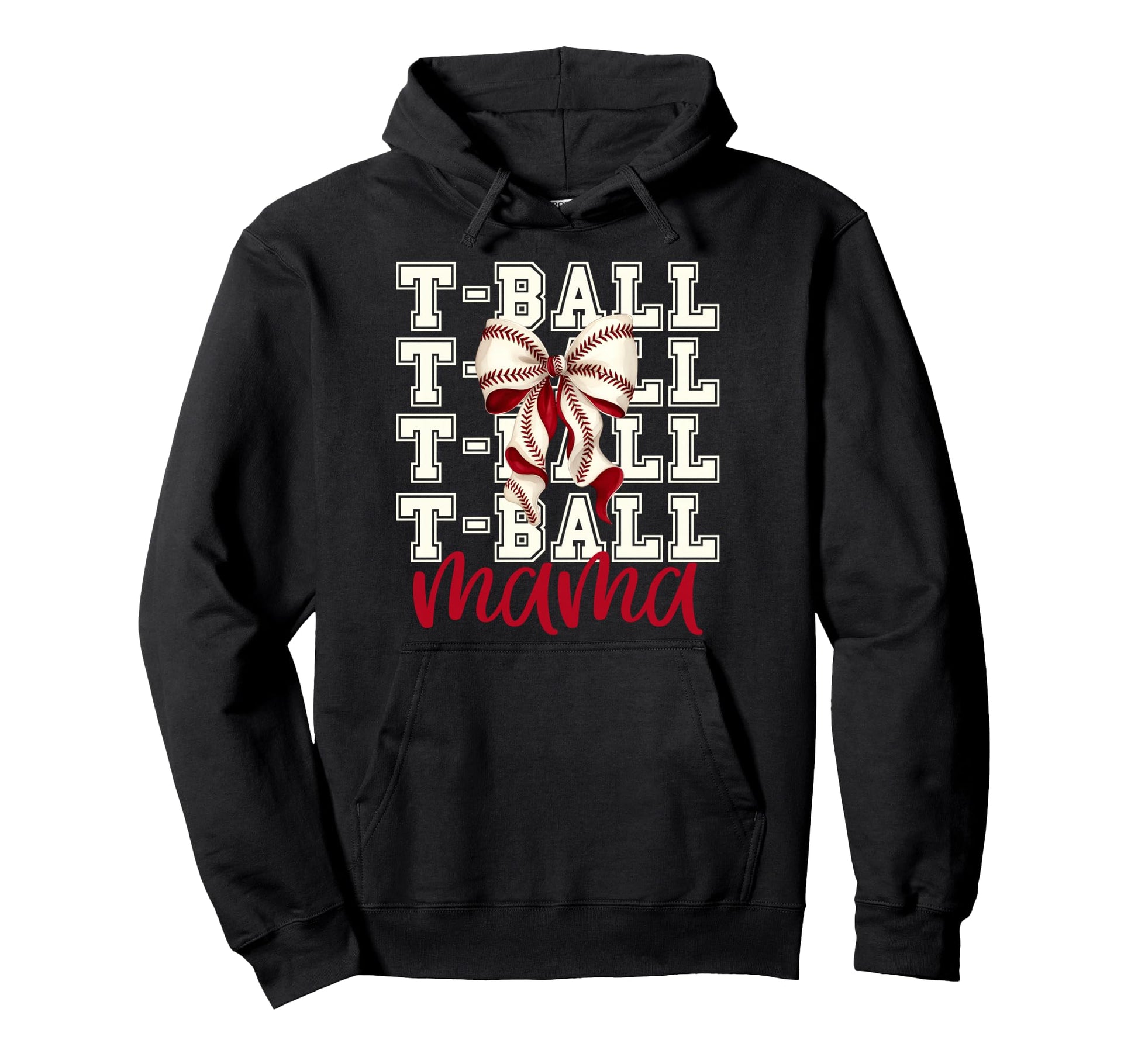 Tball Mama Teeball T Ball Coquette Hoodie - Aesthetic Graphic for Adults - T-Shirt, Sweatshirt, Hoodie