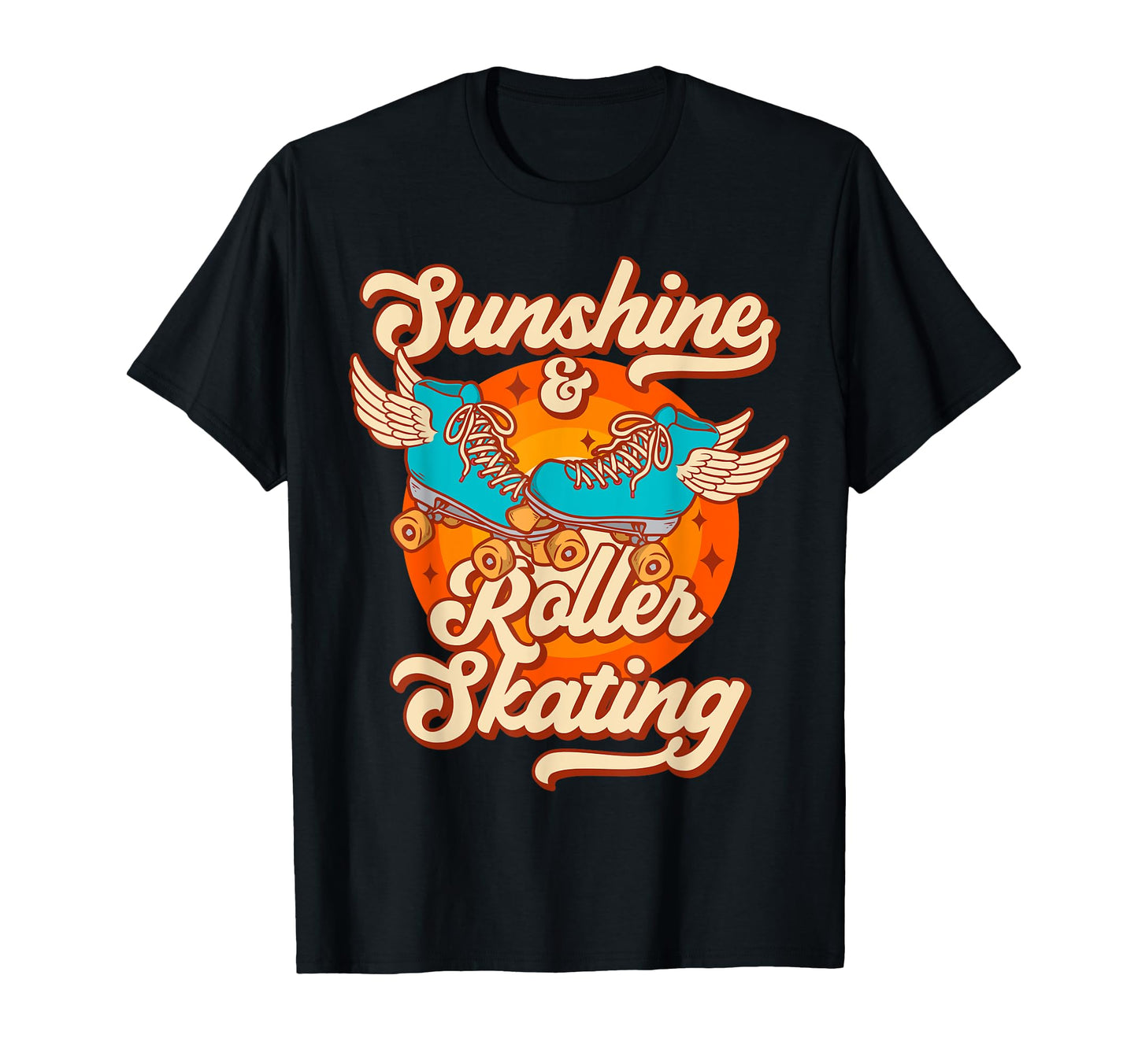 Roller Skating Skate 1970S Sunshine T-Shirt - Novelty Apparel for Adults - T-Shirt, Sweatshirt, Hoodie
