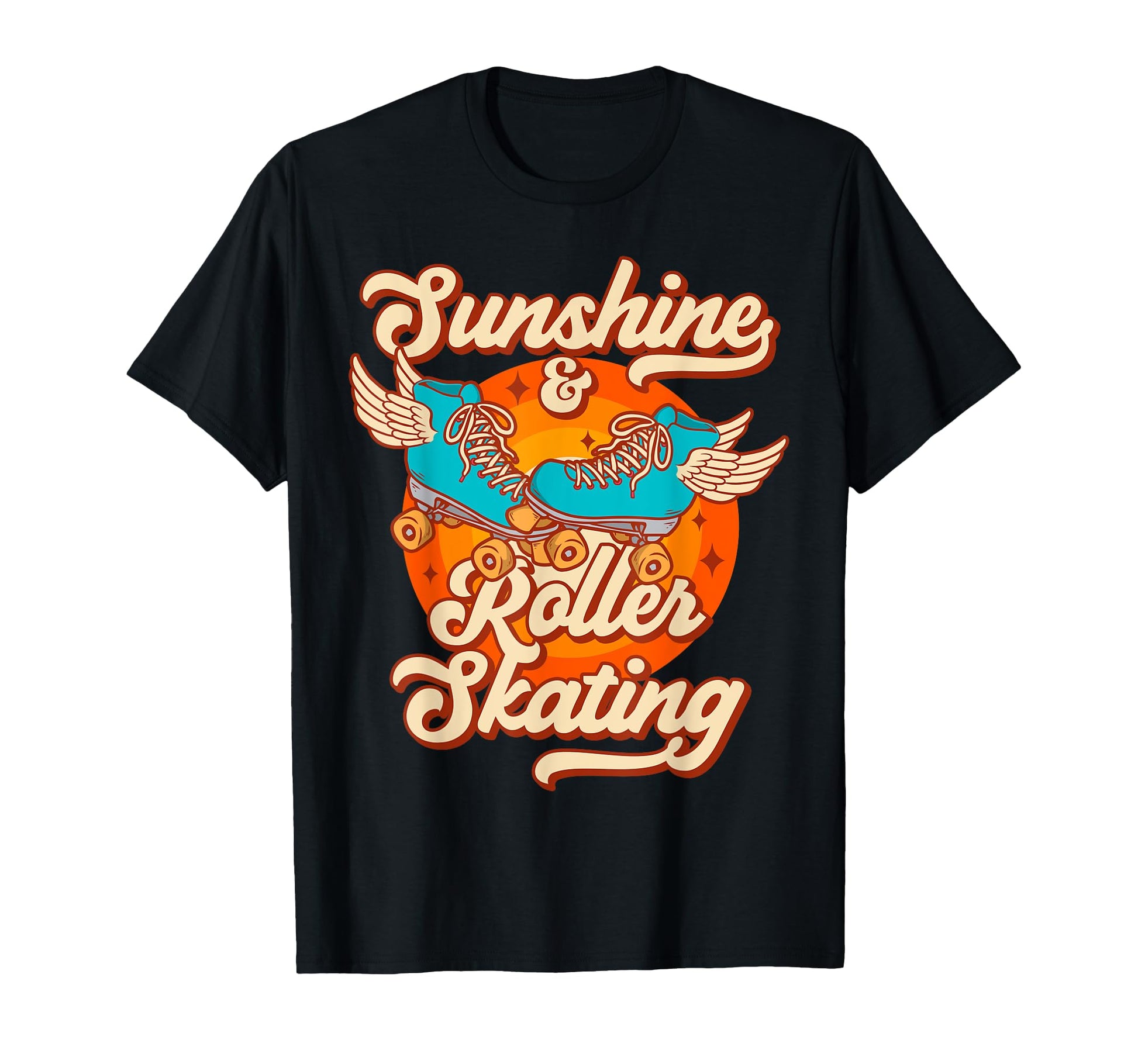 Roller Skating Skate 1970S Sunshine T-Shirt - Novelty Apparel for Adults - T-Shirt, Sweatshirt, Hoodie