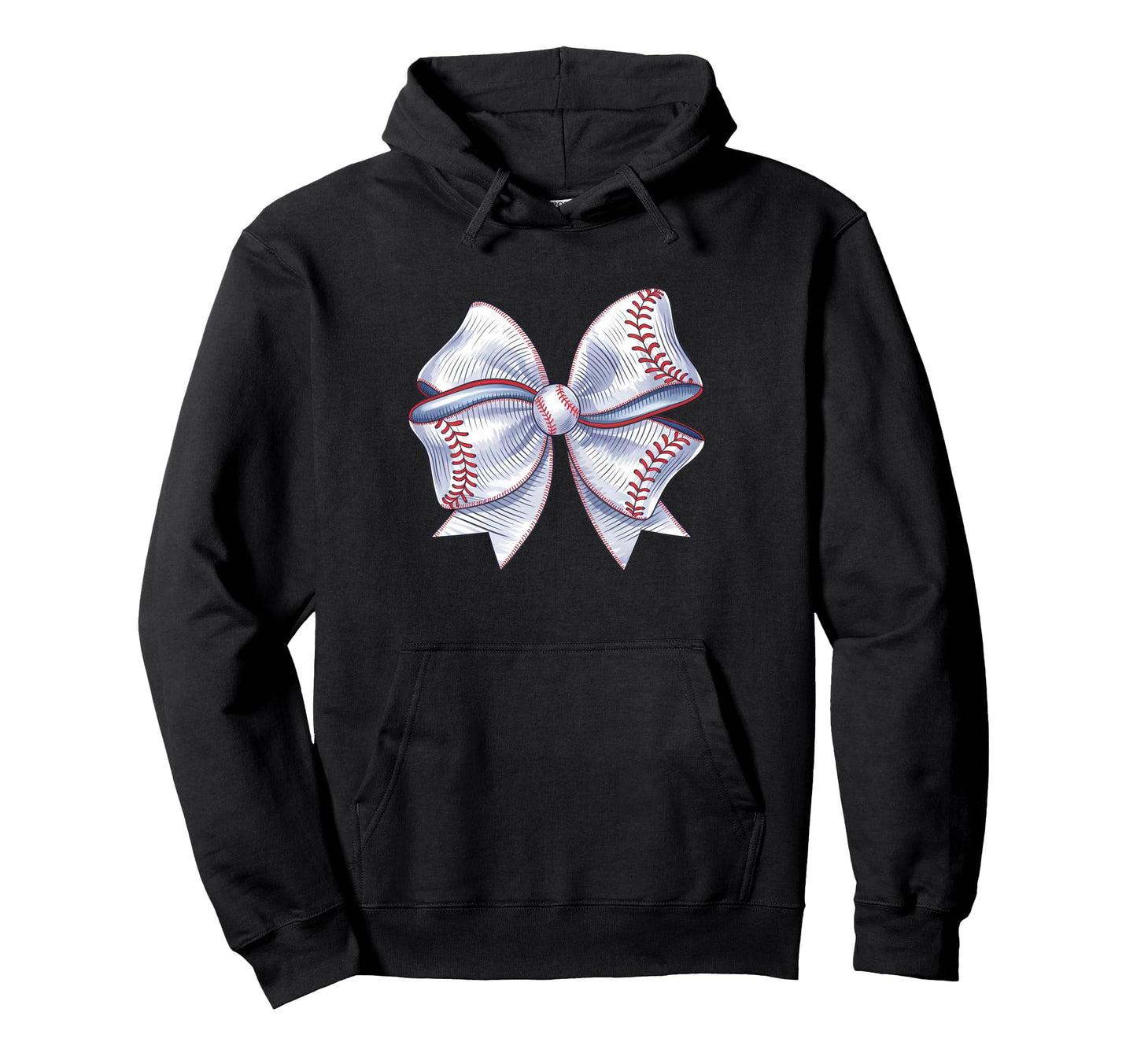 Baseball Coquette Bow Baseball Game Hoodie - Minimalist Print Men Women - T-Shirt, Sweatshirt, Hoodie