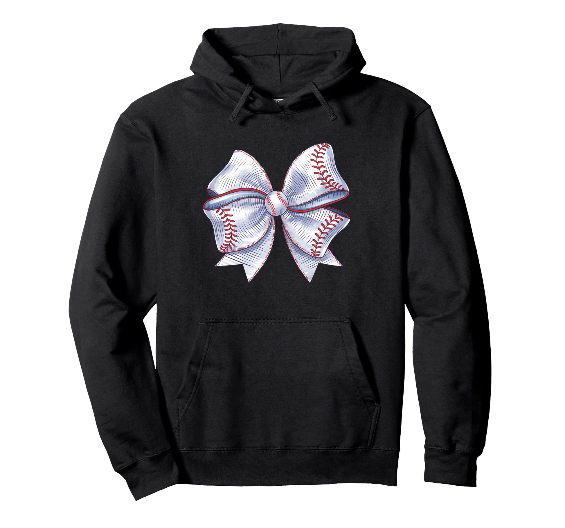 Baseball Coquette Bow Baseball Game Hoodie - Minimalist Print Men Women - T-Shirt, Sweatshirt, Hoodie