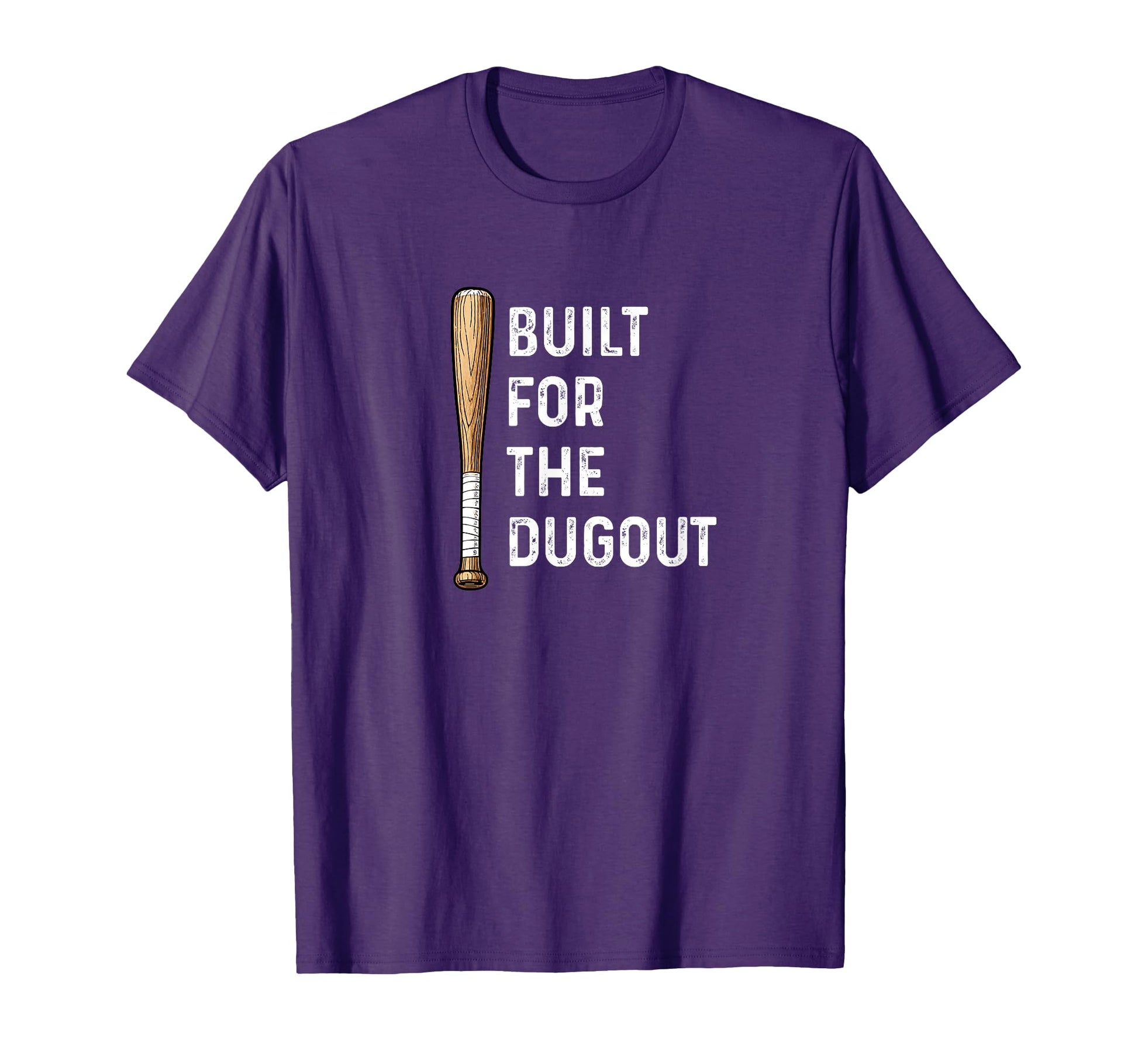 Built Dugout Baseball Bat Batter T-Shirt - Fun Novelty Design for Adults - T-Shirt, Sweatshirt, Hoodie