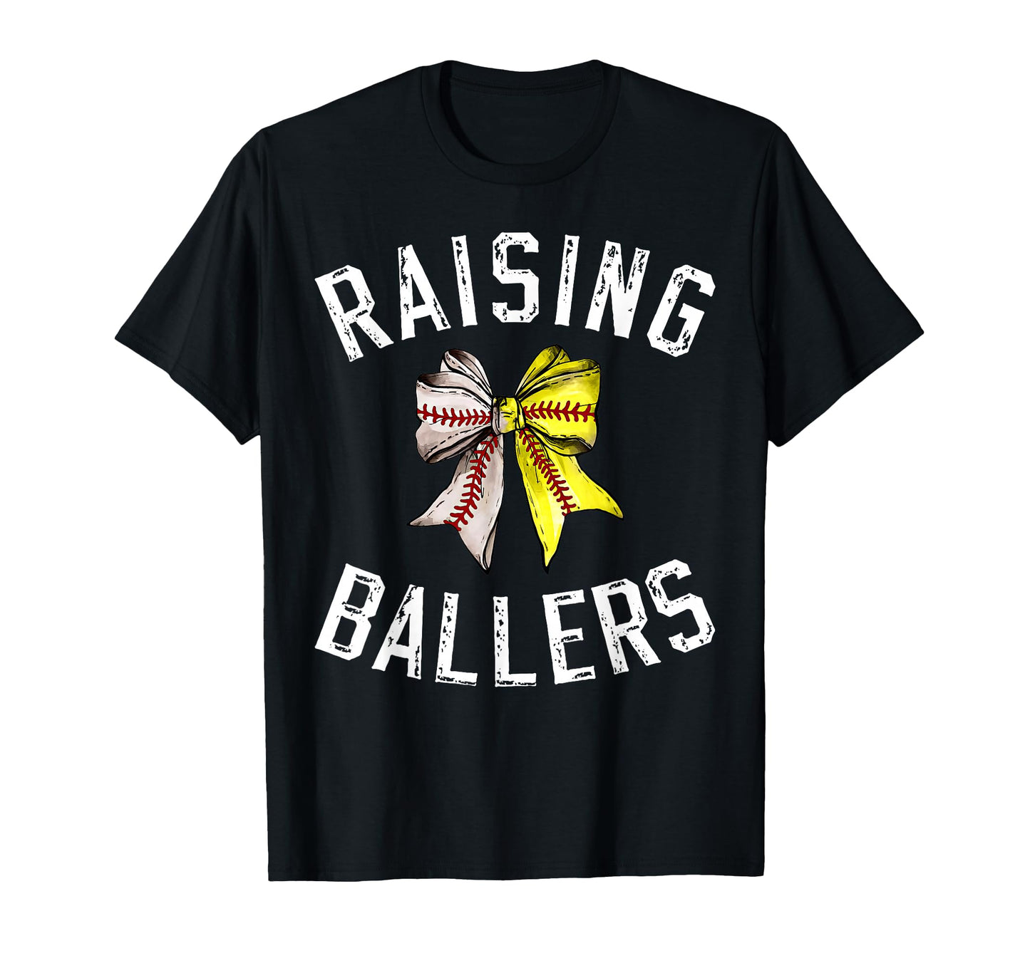 Raising Ballers Coquette Bow Baseball T-Shirt - Graphic Print for Adults - T-Shirt, Sweatshirt, Hoodie