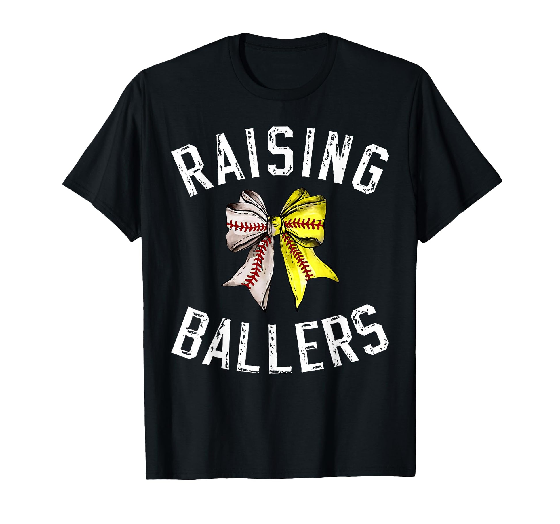 Raising Ballers Coquette Bow Baseball T-Shirt - Graphic Print for Adults - T-Shirt, Sweatshirt, Hoodie