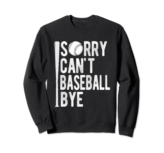Baseball Game Stadium Bye Athlete Sweatshirt - Minimalist Print Men Women - T-Shirt, Sweatshirt, Hoodie