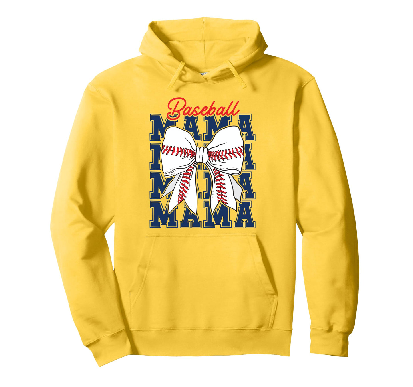 Baseball Mama Coquette Bow Game Day Hoodie - Fun Novelty Design Unisex - T-Shirt, Sweatshirt, Hoodie