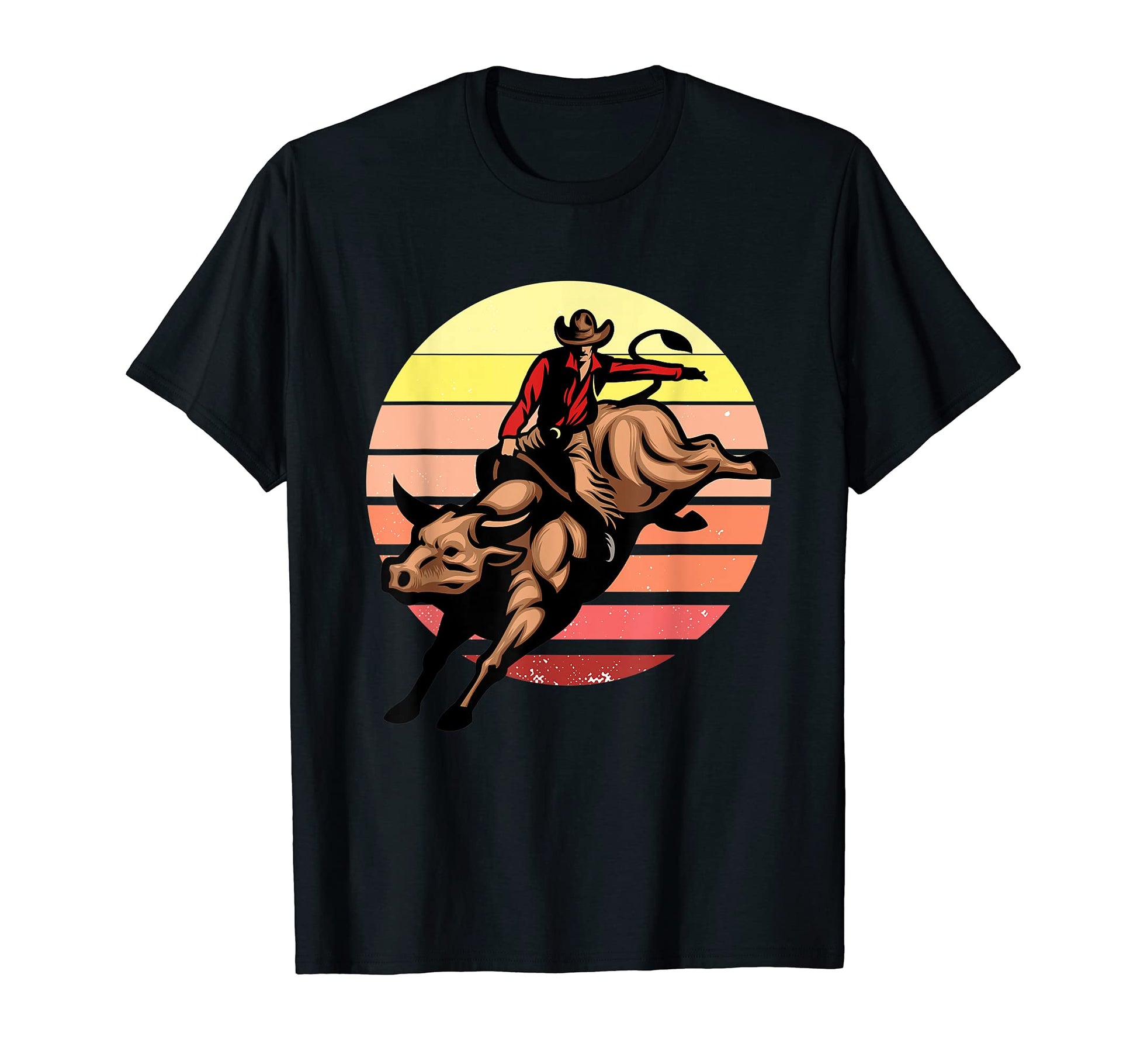 Bull Riding Cowboy Western Rodeo T-Shirt - Graphic Print Men Women - T-Shirt, Sweatshirt, Hoodie