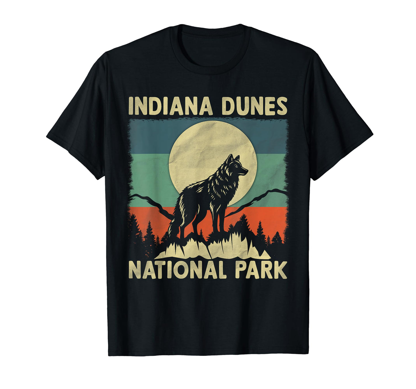 Wolf Indiana Dunes National Park T-Shirt - Novelty Apparel Men Women - T-Shirt, Sweatshirt, Hoodie