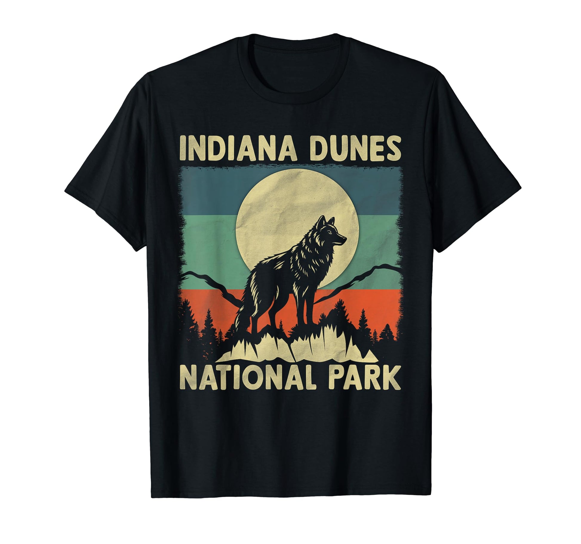 Wolf Indiana Dunes National Park T-Shirt - Novelty Apparel Men Women - T-Shirt, Sweatshirt, Hoodie