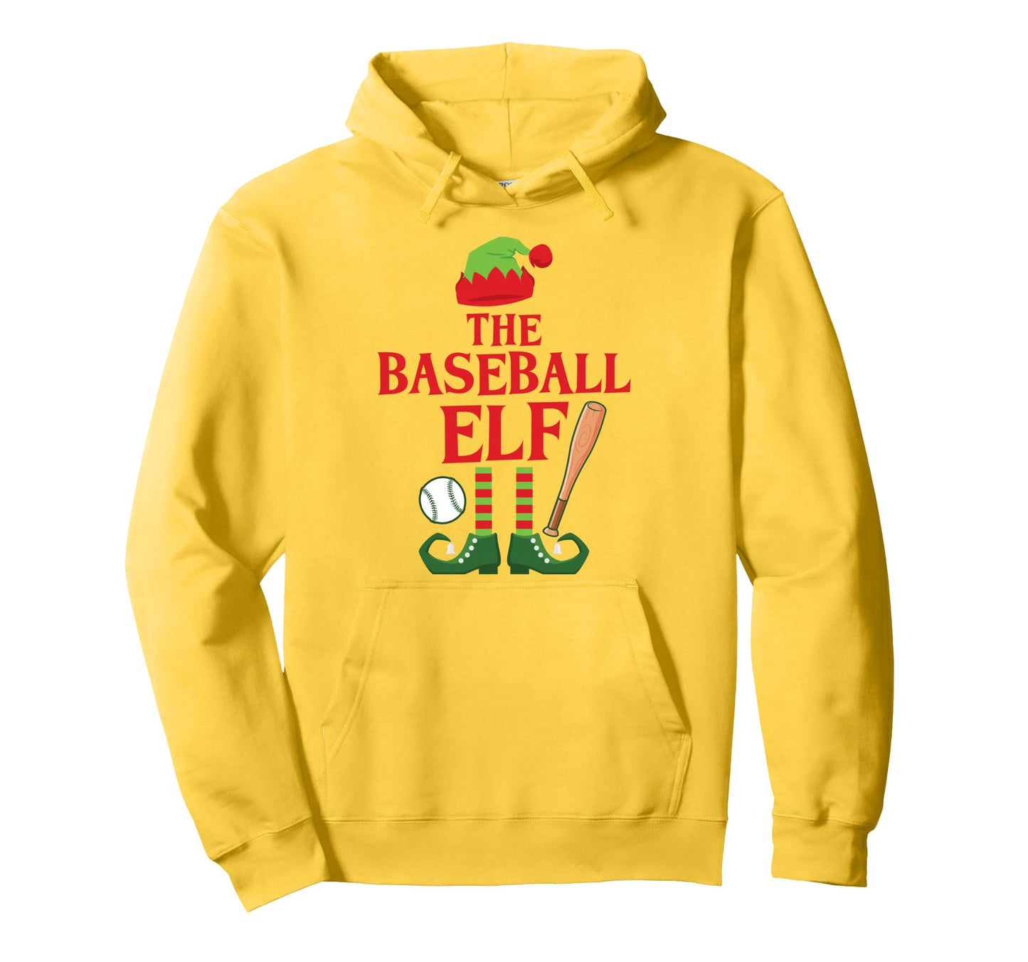 Baseball Elf Family Group Matching Party Hoodie - Minimalist Print Unisex - T-Shirt, Sweatshirt, Hoodie