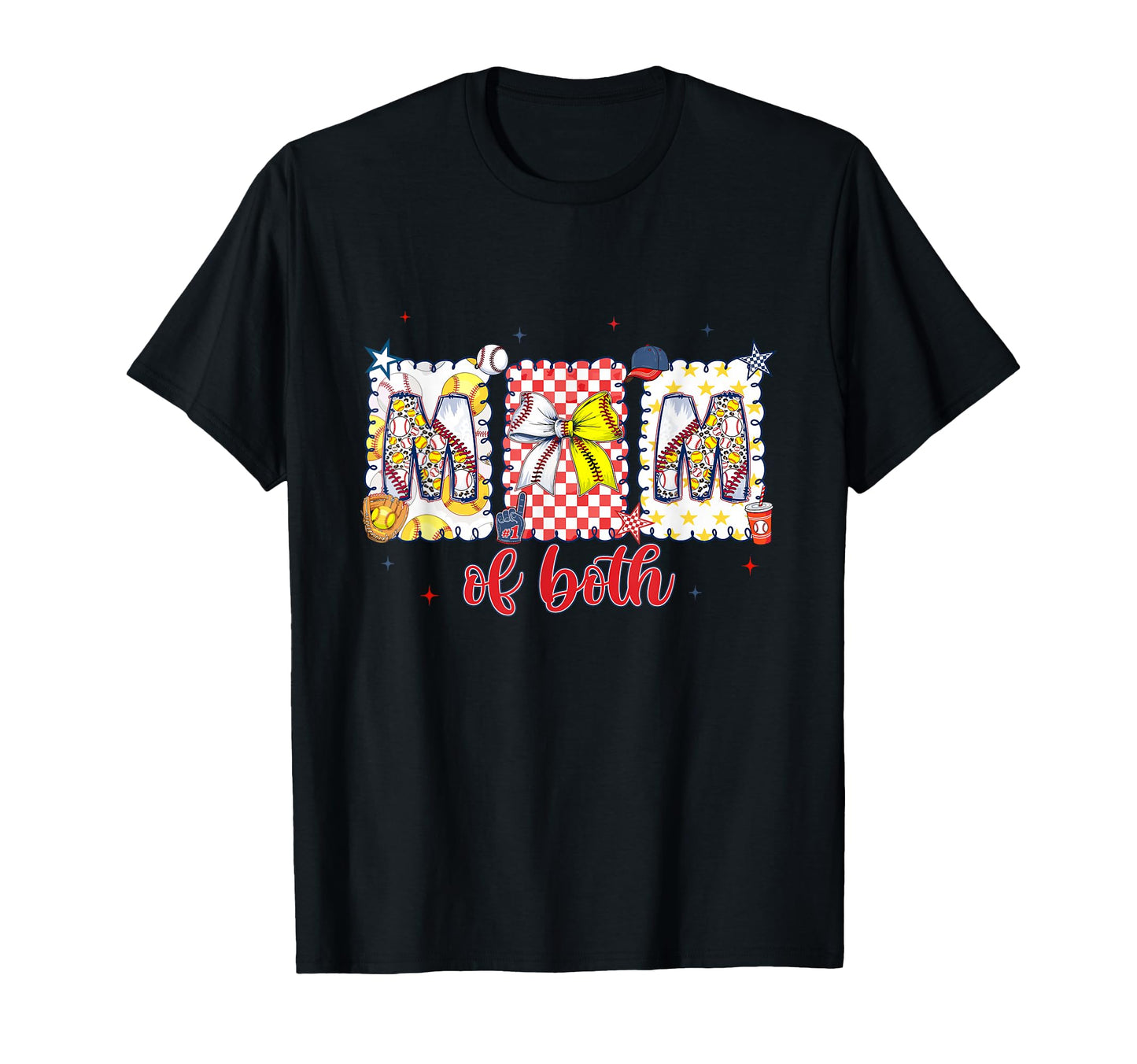 Mom Both Baseball Softball Mama T-Shirt - Aesthetic Graphic Unisex - T-Shirt, Sweatshirt, Hoodie