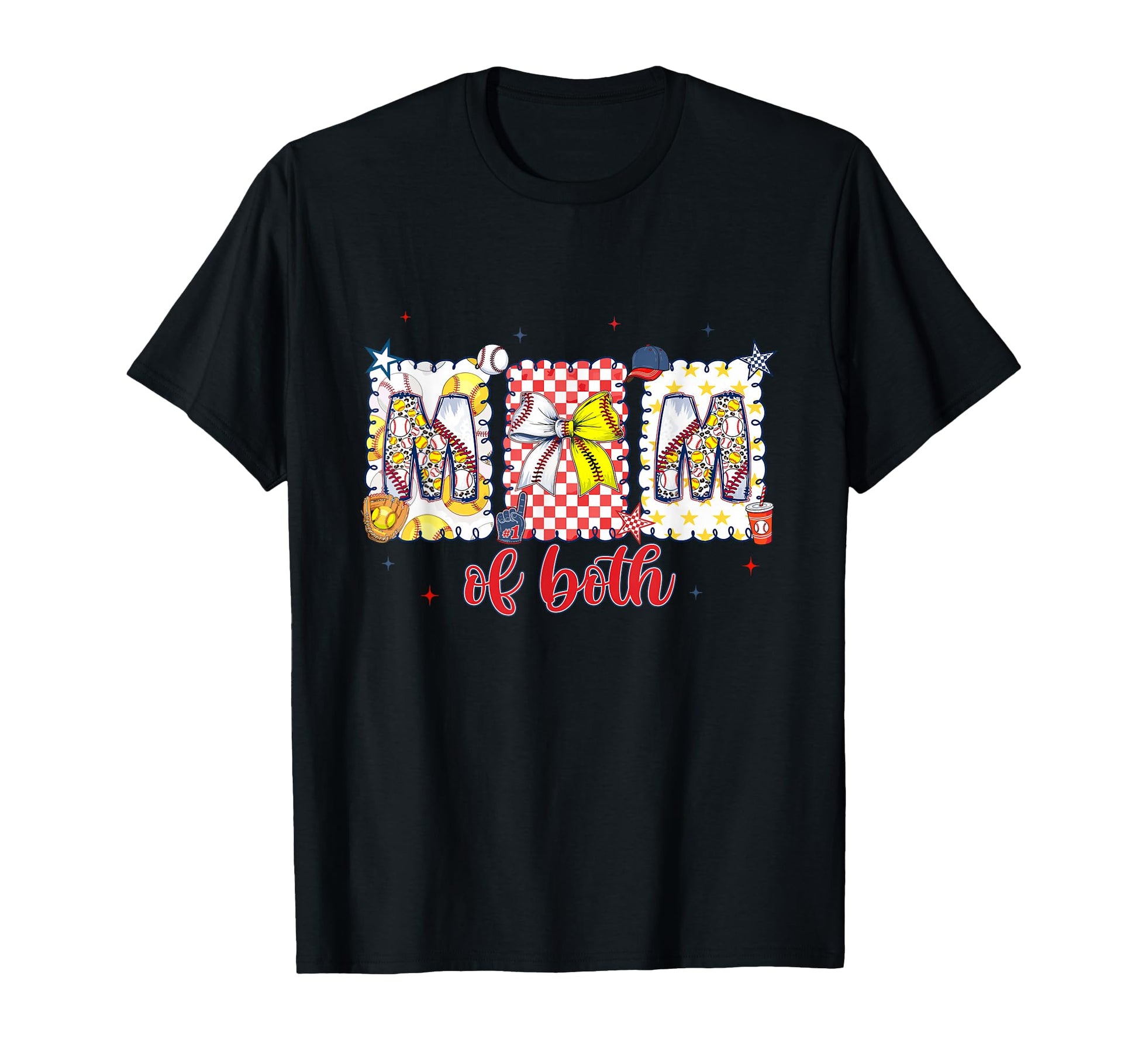 Mom Both Baseball Softball Mama T-Shirt - Aesthetic Graphic Unisex - T-Shirt, Sweatshirt, Hoodie