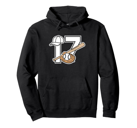 17Th Birthday Baseball 17 Year Old Family Hoodie - Streetwear Style Unisex - T-Shirt, Sweatshirt, Hoodie